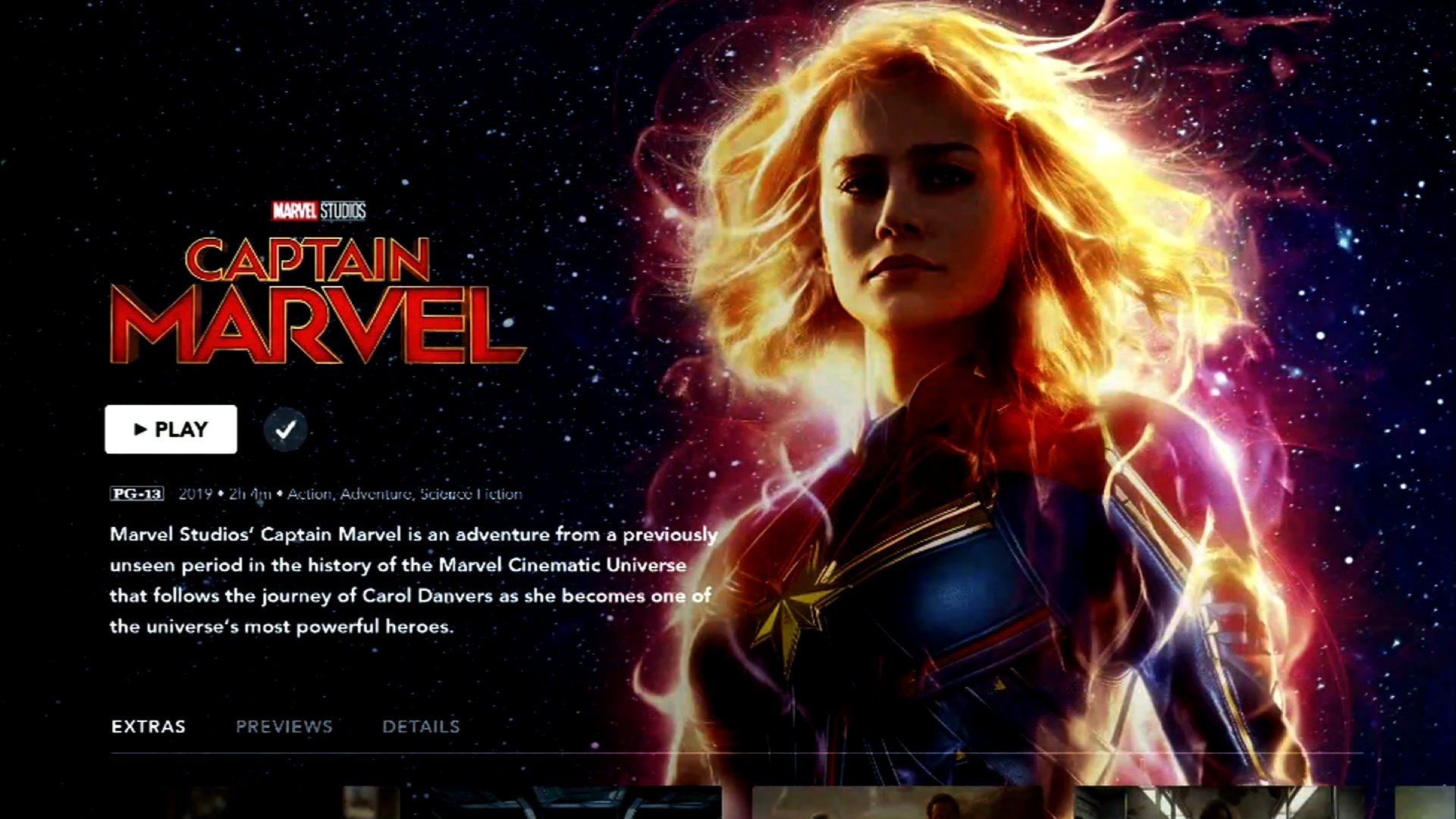 captain marvel streaming platform