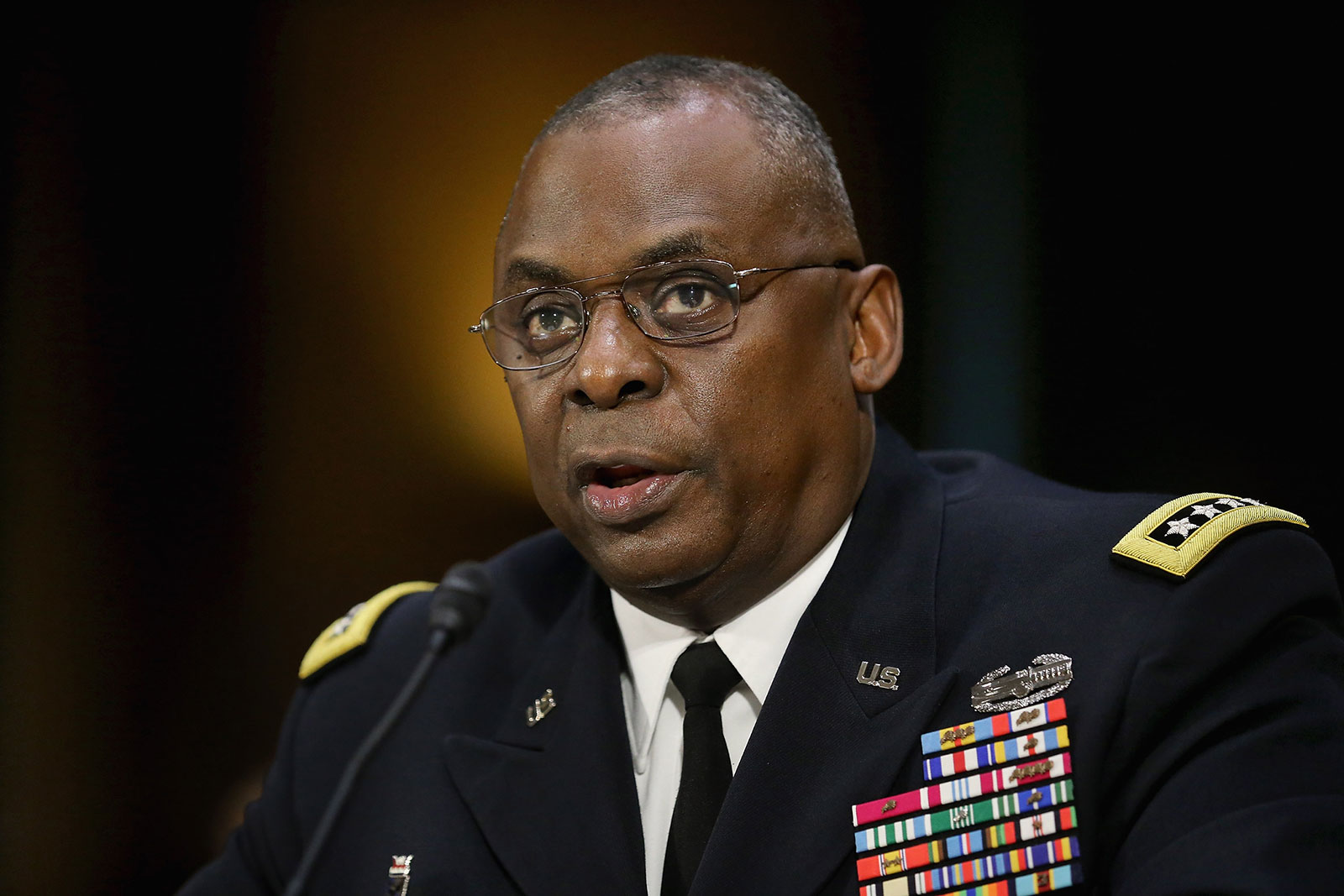 Gen. Lloyd Austin, then-commander of US Central Command, testifies before the Senate Armed Services Committee in 2015.