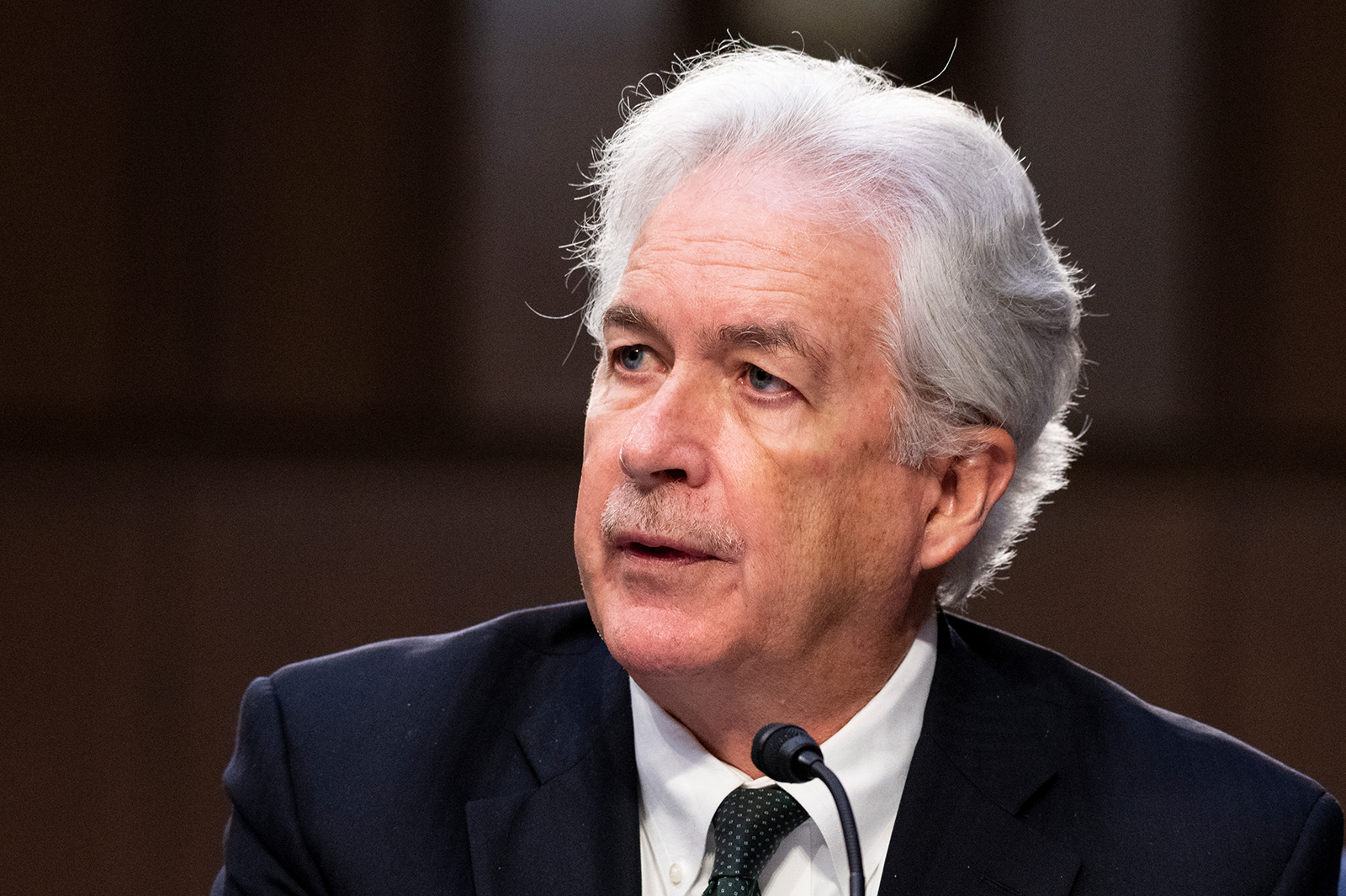 Bill Burns during the Senate Select Intelligence Committee hearing on Thursday, March 10, 2022. 