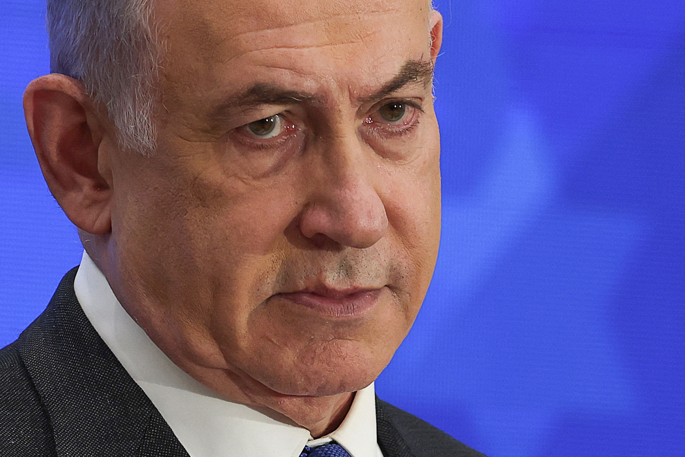 Israeli Prime Minister Benjamin Netanyahu speaks at a conference in Jerusalem on February 18. 