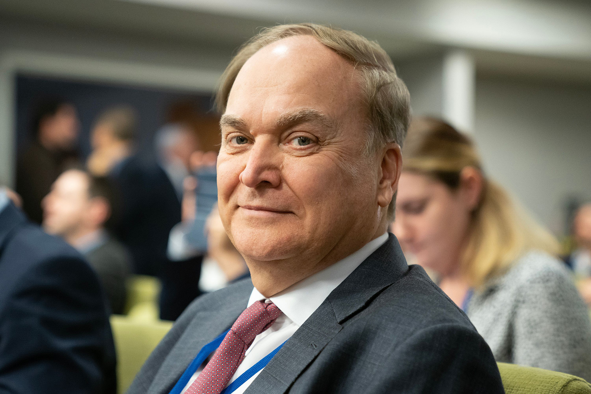 Ambassador of Russia to the US Anatoly Antonov attends a briefing by Foreign Minister of Russia Sergey Lavrov at UN headquarters, New York, on April 23.