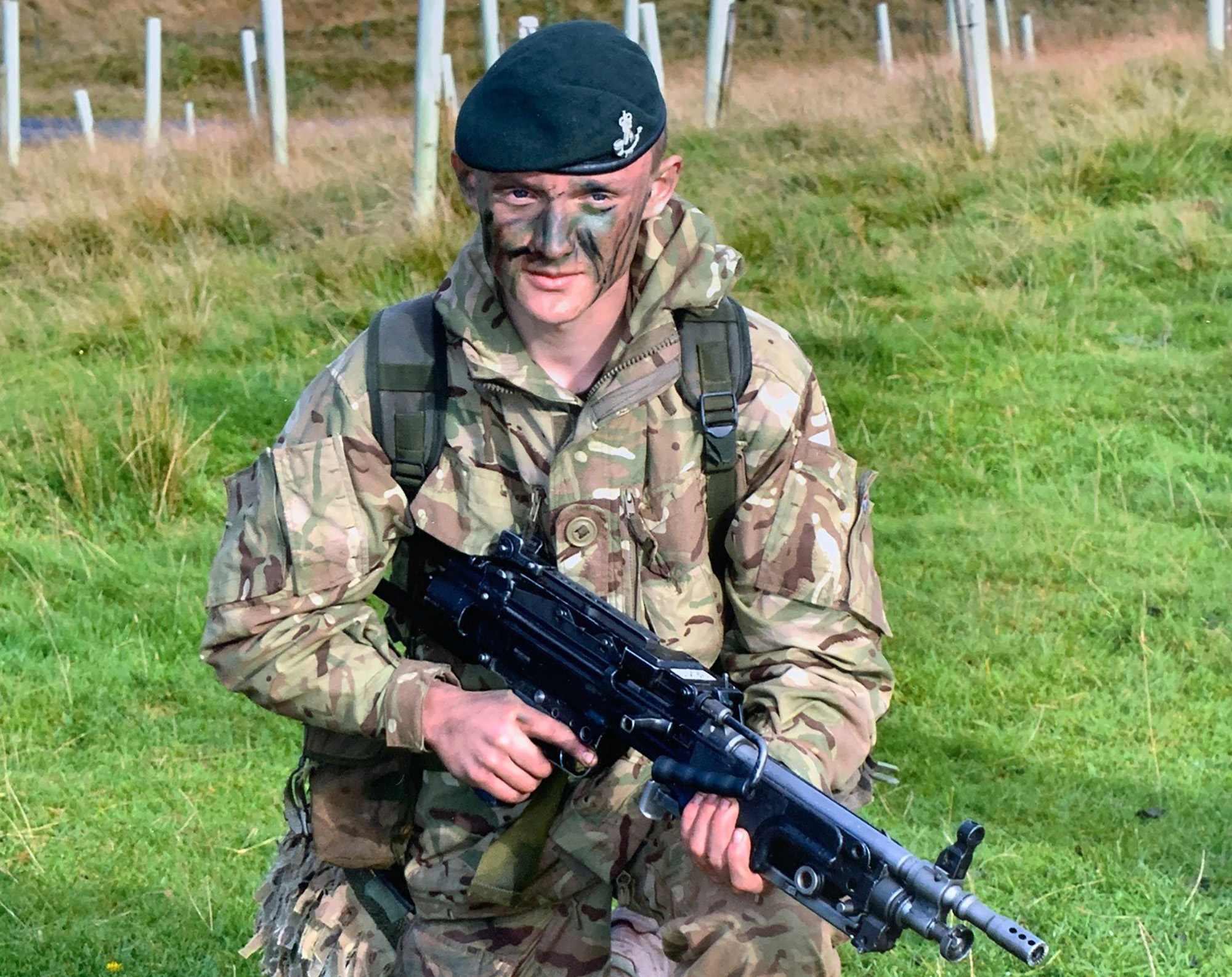 Jordan Gatley a former British Army solder is seen in this undated image. 