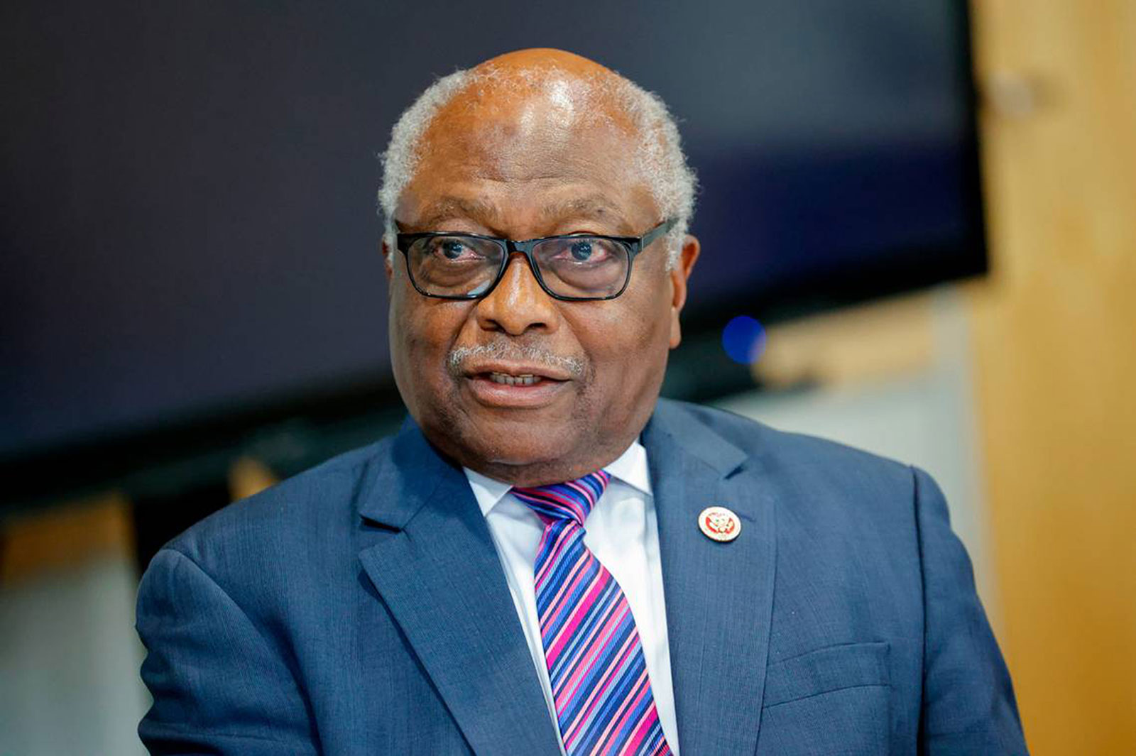 House Majority Whip Jim Clyburn speaks at a press conference on August 15. 