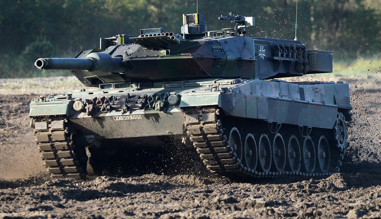 A Leopard 2 tank is seen during a demonstration event in Munster near Hannover, Germany, on September 28, 2011. 
