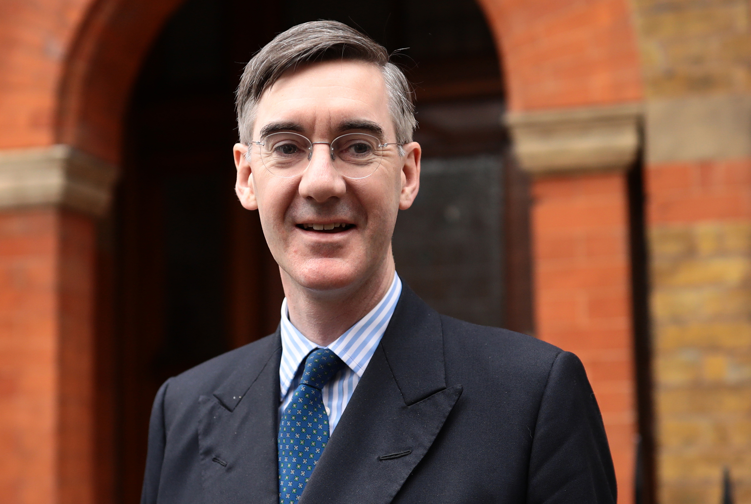 Jacob Rees-Mogg Arrives At Johnson's Launch Event