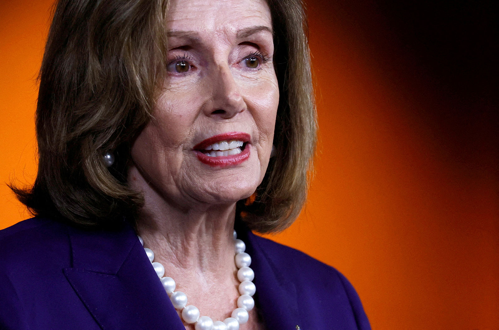 US House Speaker Nancy Pelosi faces reporters during a news conference at the US Capitol in Washington, DC, on July 29. 