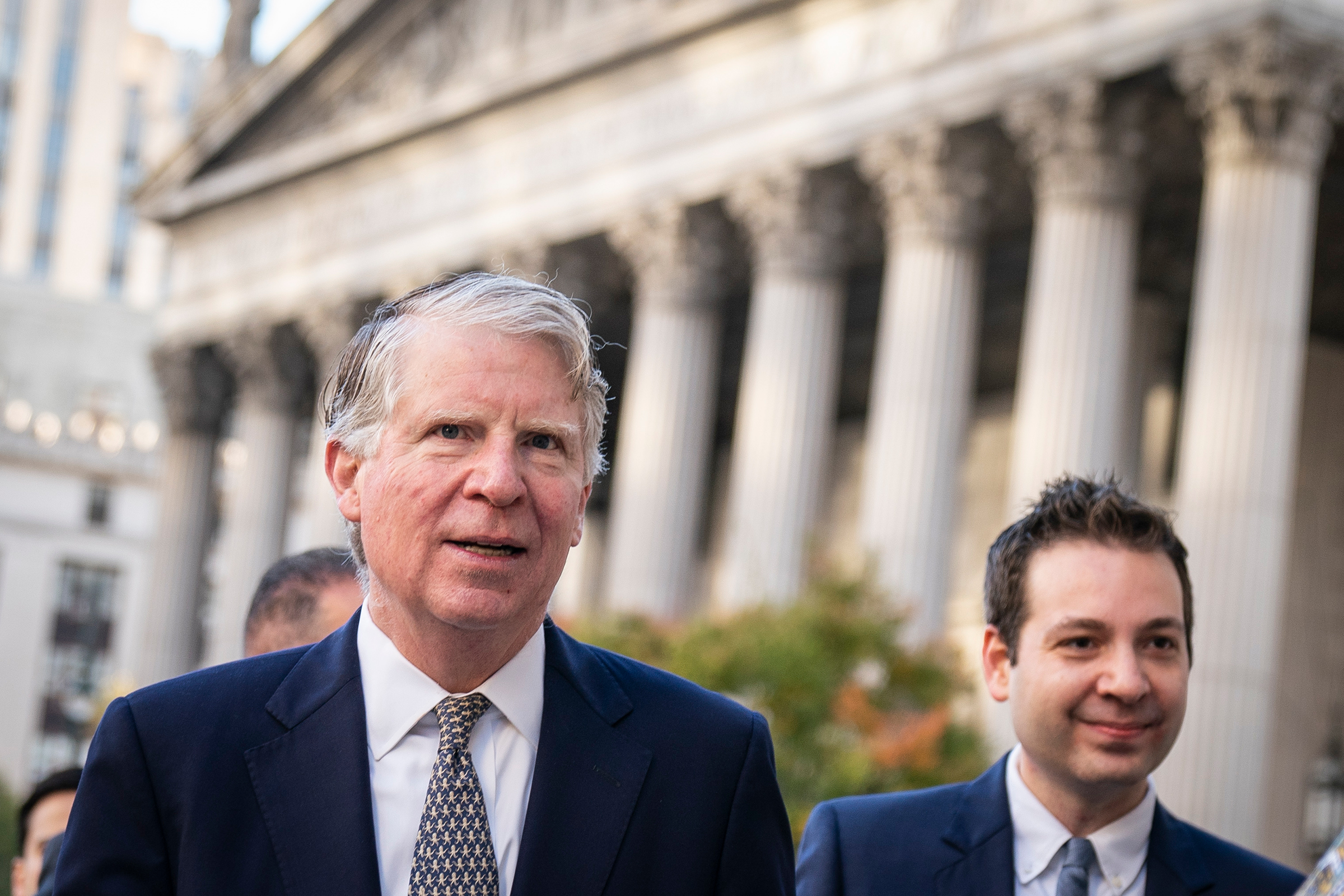 Manhattan District Attorney Cyrus Vance arrives at federal court for a hearing related to President Donald Trump's financial records on October 23, 2019, in New York City.