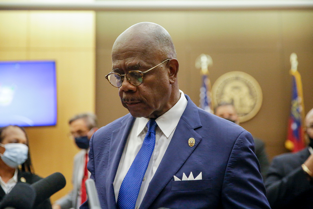 Fulton County District Attorney Paul L. Howard Jr. speaks at a news conference on Wednesday, June 17, in Atlanta.