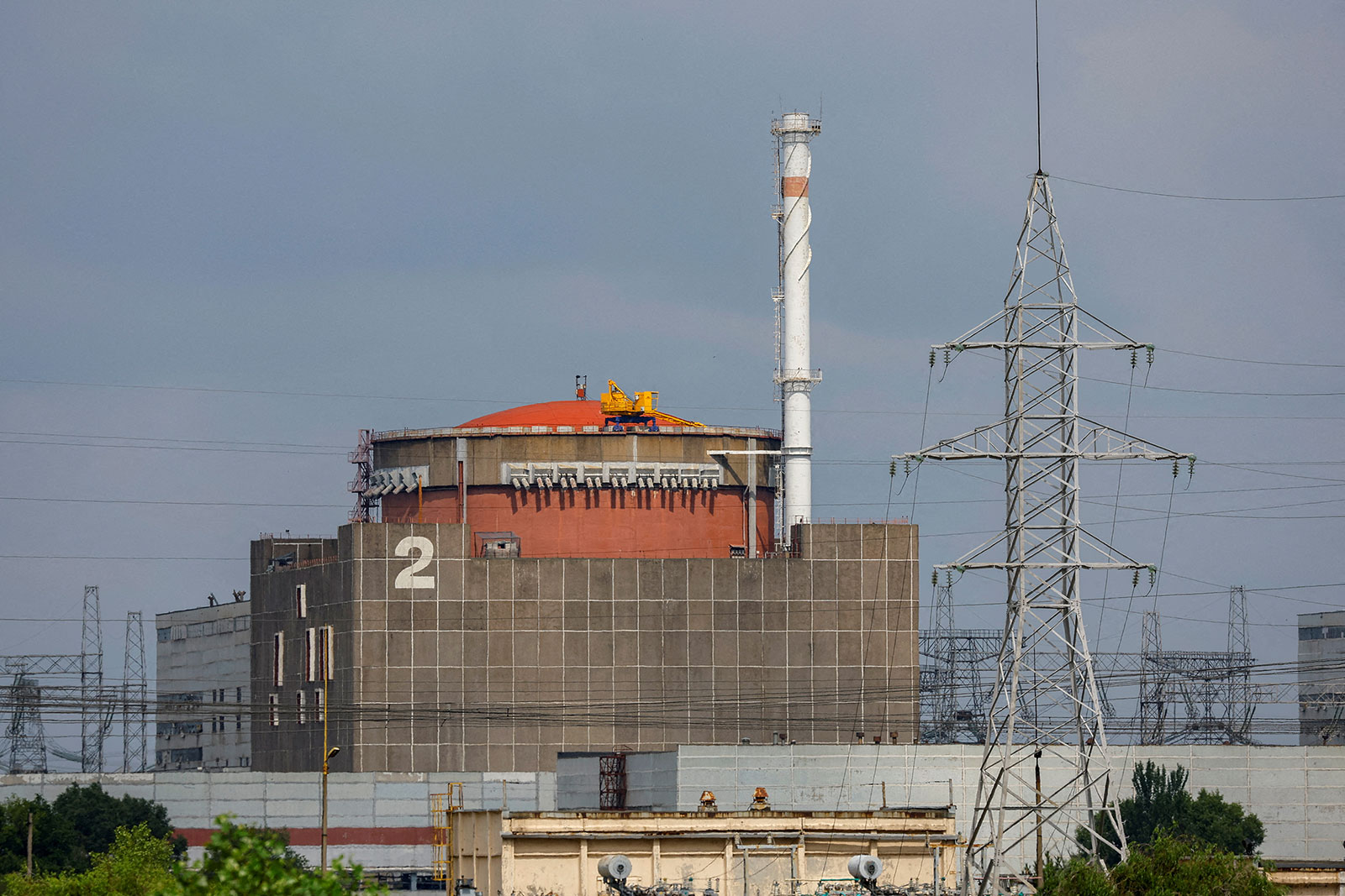 The Zaporizhzhia Nuclear Power Plant outside Enerhodar, Ukraine , seen on June 15.
