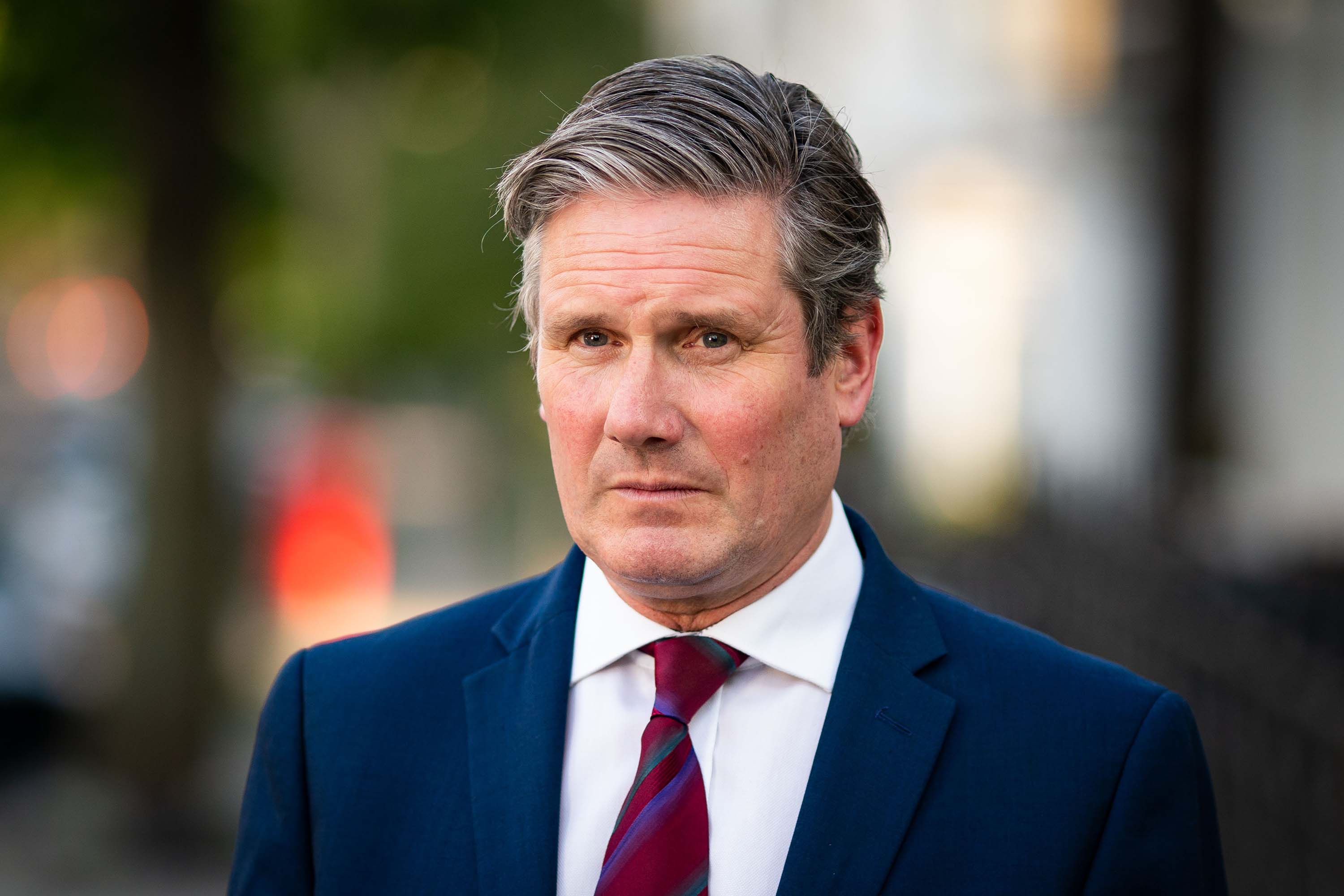 Labour leader Sir Keir Starmer speaks outside his home in London on May 24.