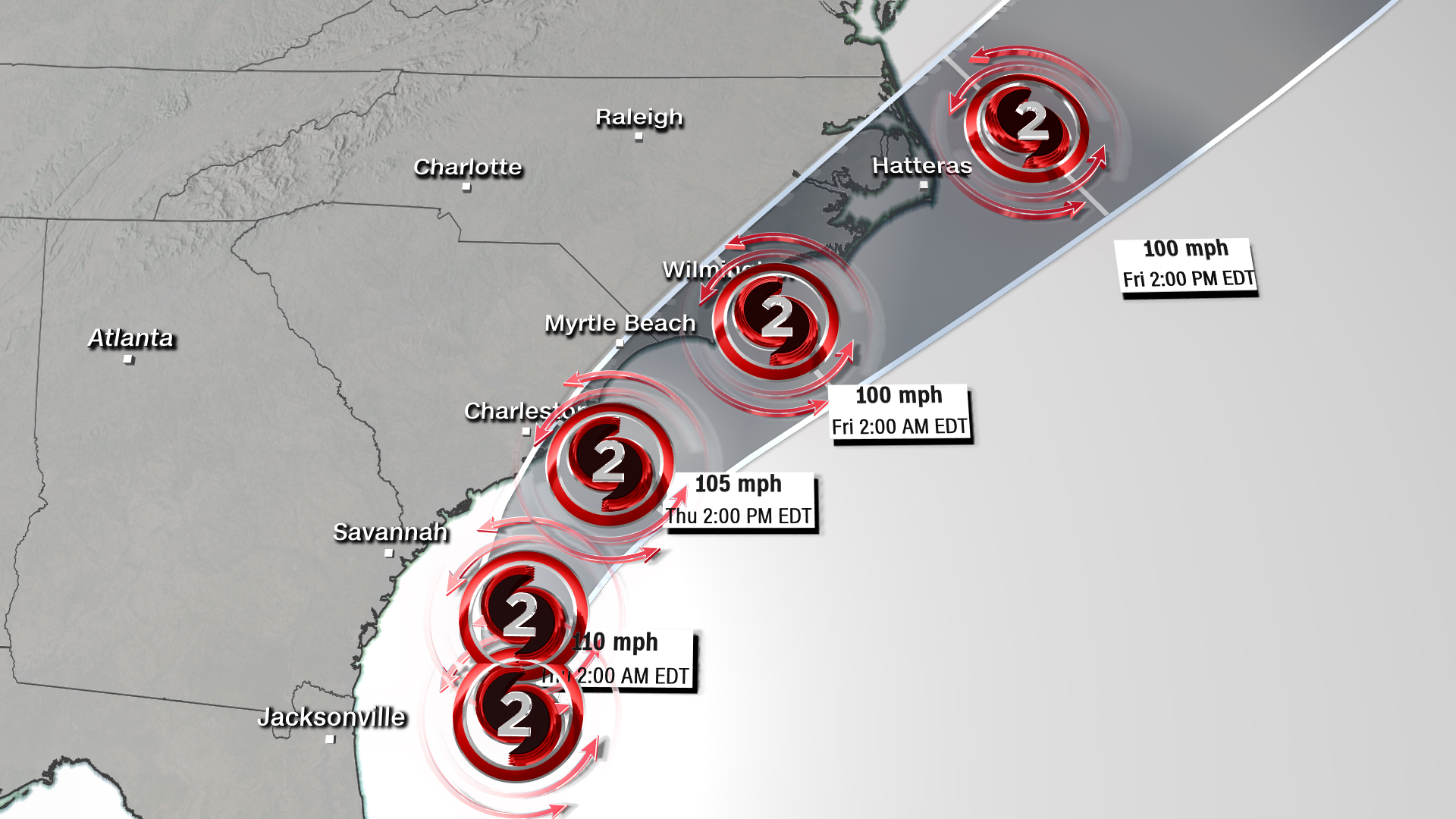 Dorian strengthens to hurricane, could be Cat. 3 approaching U.S.