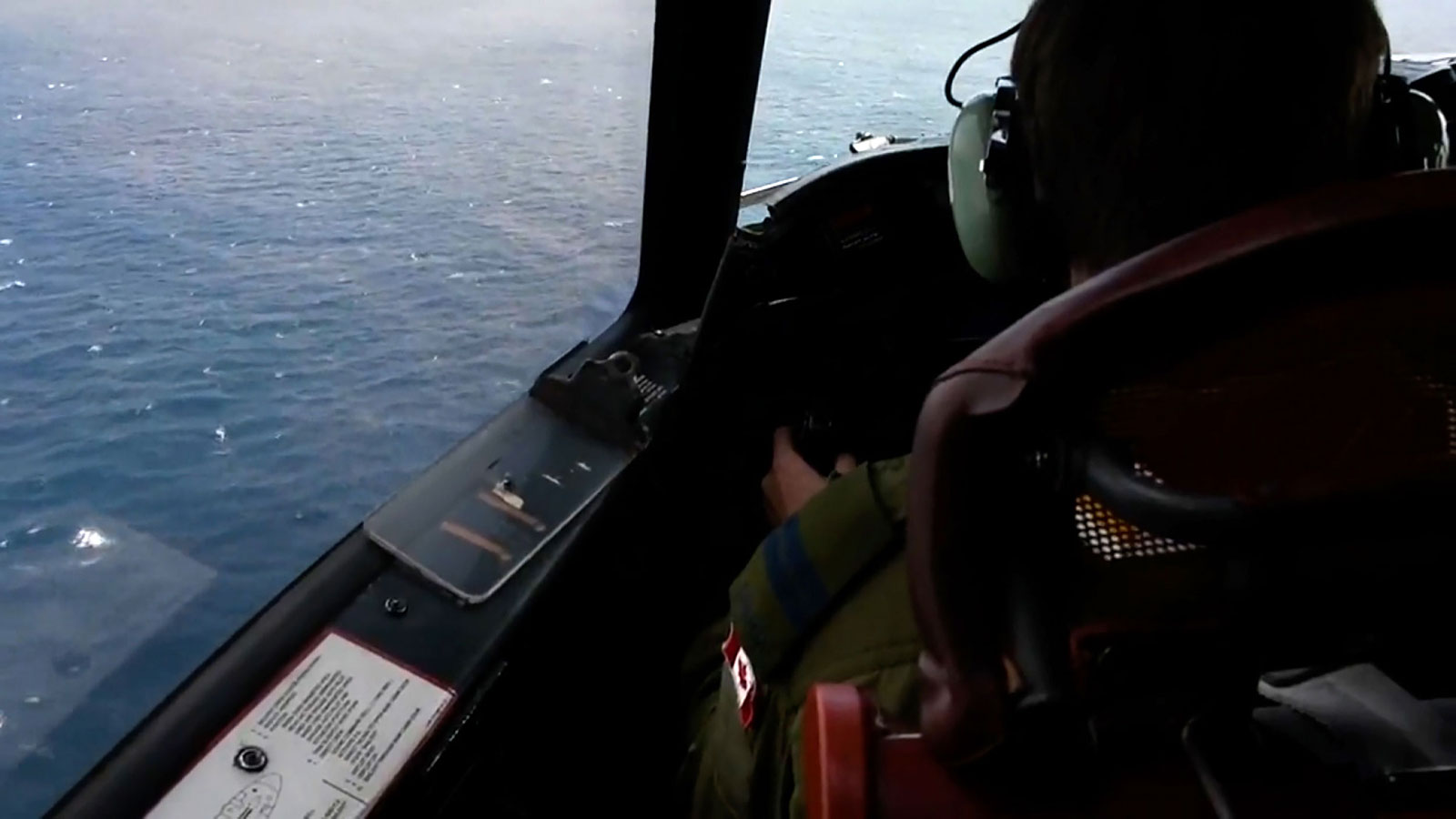 A screengrab from a Canadian Armed Forces Operations video released on June 21, 2023, showing search efforts for the OceanGate Titan submersible.