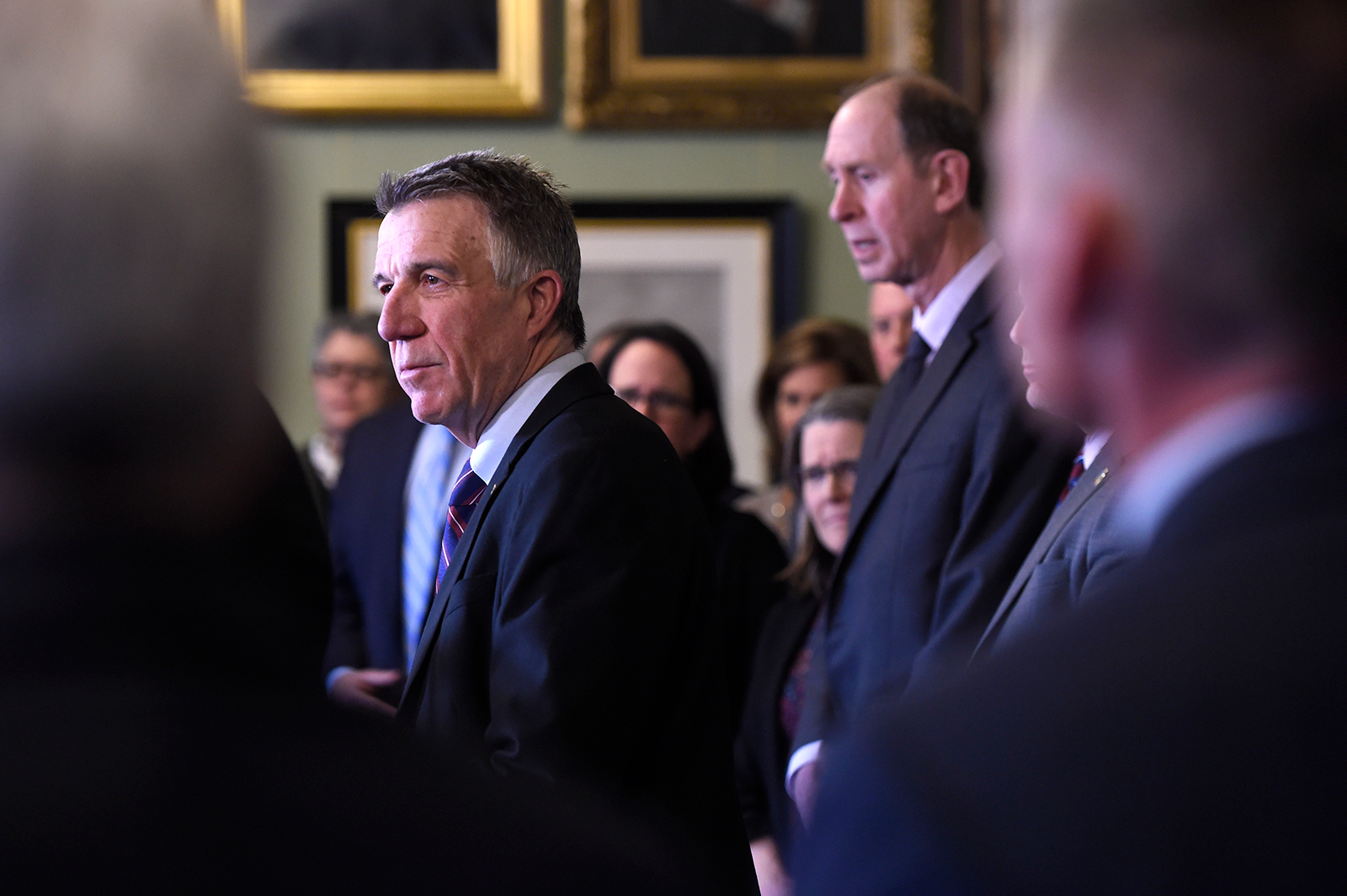 Vermont Gov. Phil Scott speaks during a press conference in Montpelier, Vermont, on March 13.