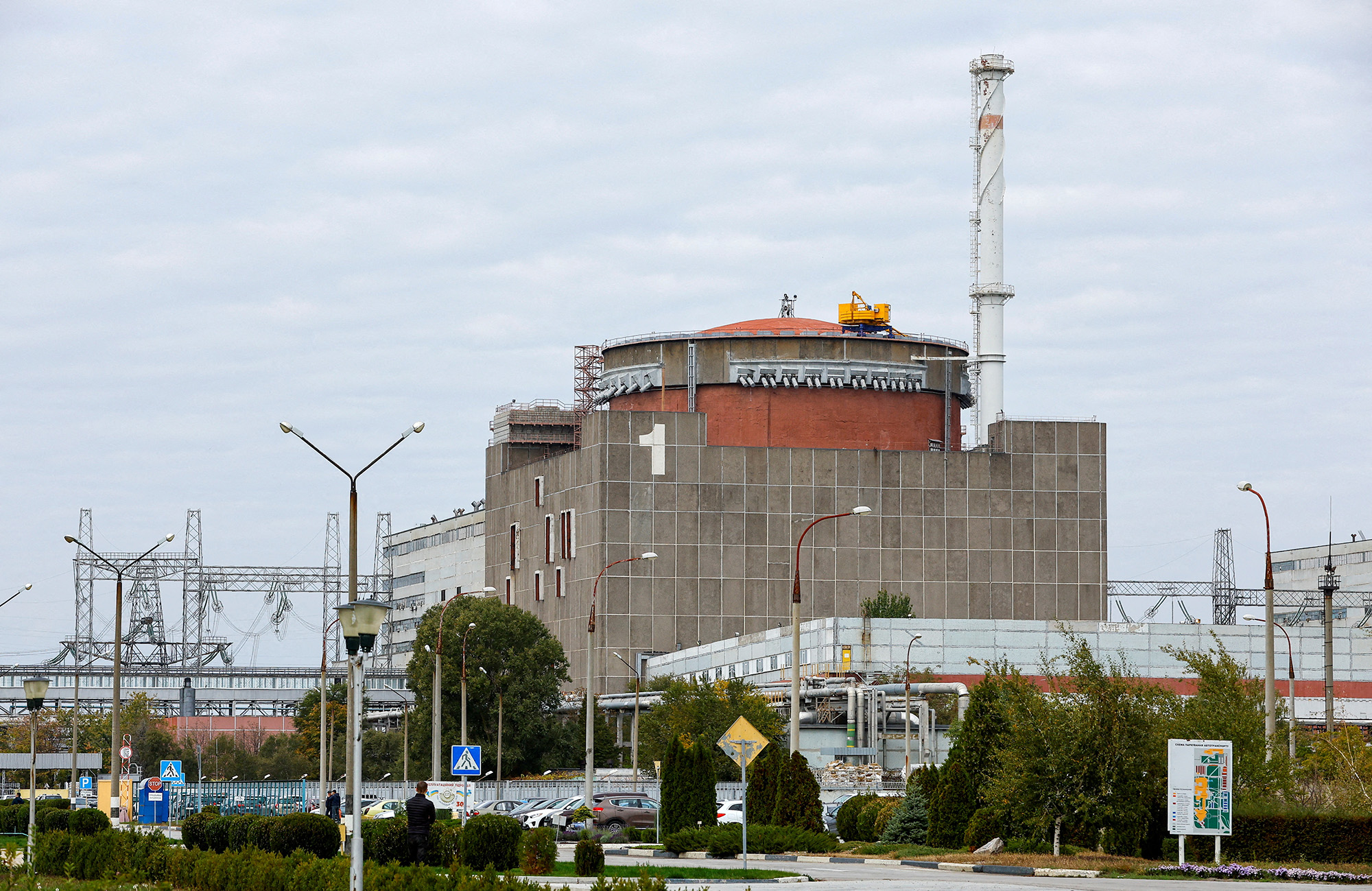 The Zaporizhzhia Nuclear Power Plant is seen on October 14.