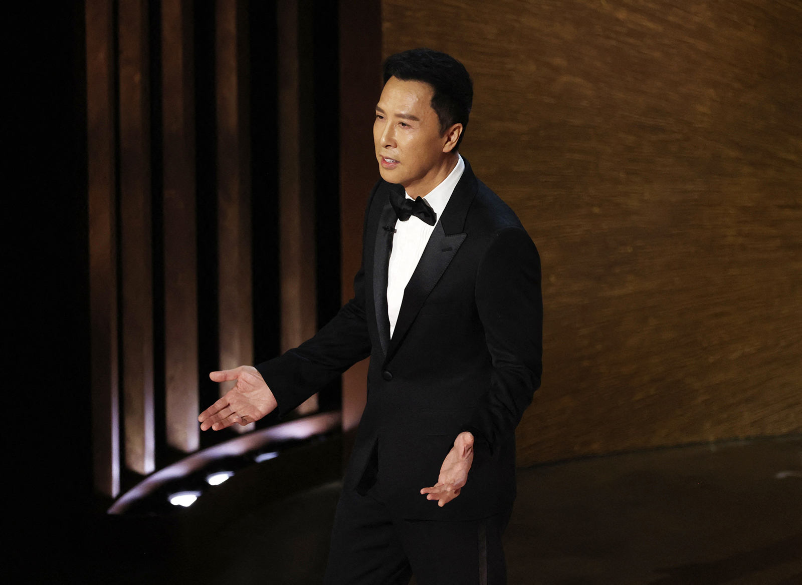 Donnie Yen introduces the performance for "This Is A Life.”