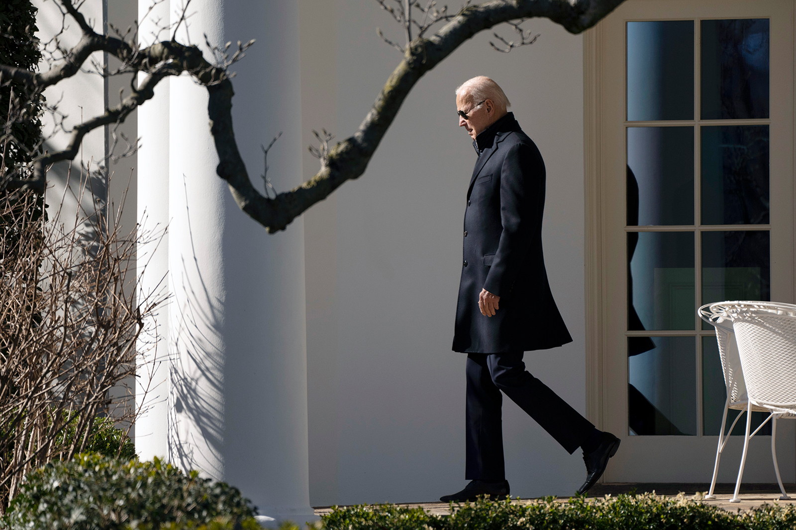 President Joe  Biden walks out of the Oval Office as he leaves the White House on Friday February 3 in Washington, D.C.
