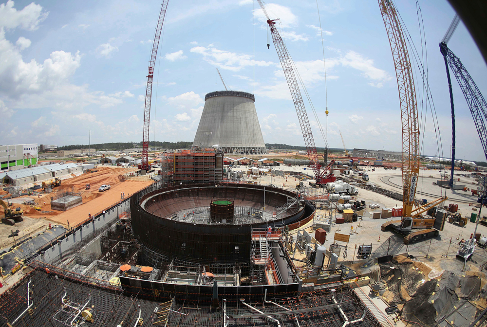 This June 13, 2014, file photo shows construction on a new nuclear reactor at Plant Vogtle power plant in Waynesboro, Georgia. 