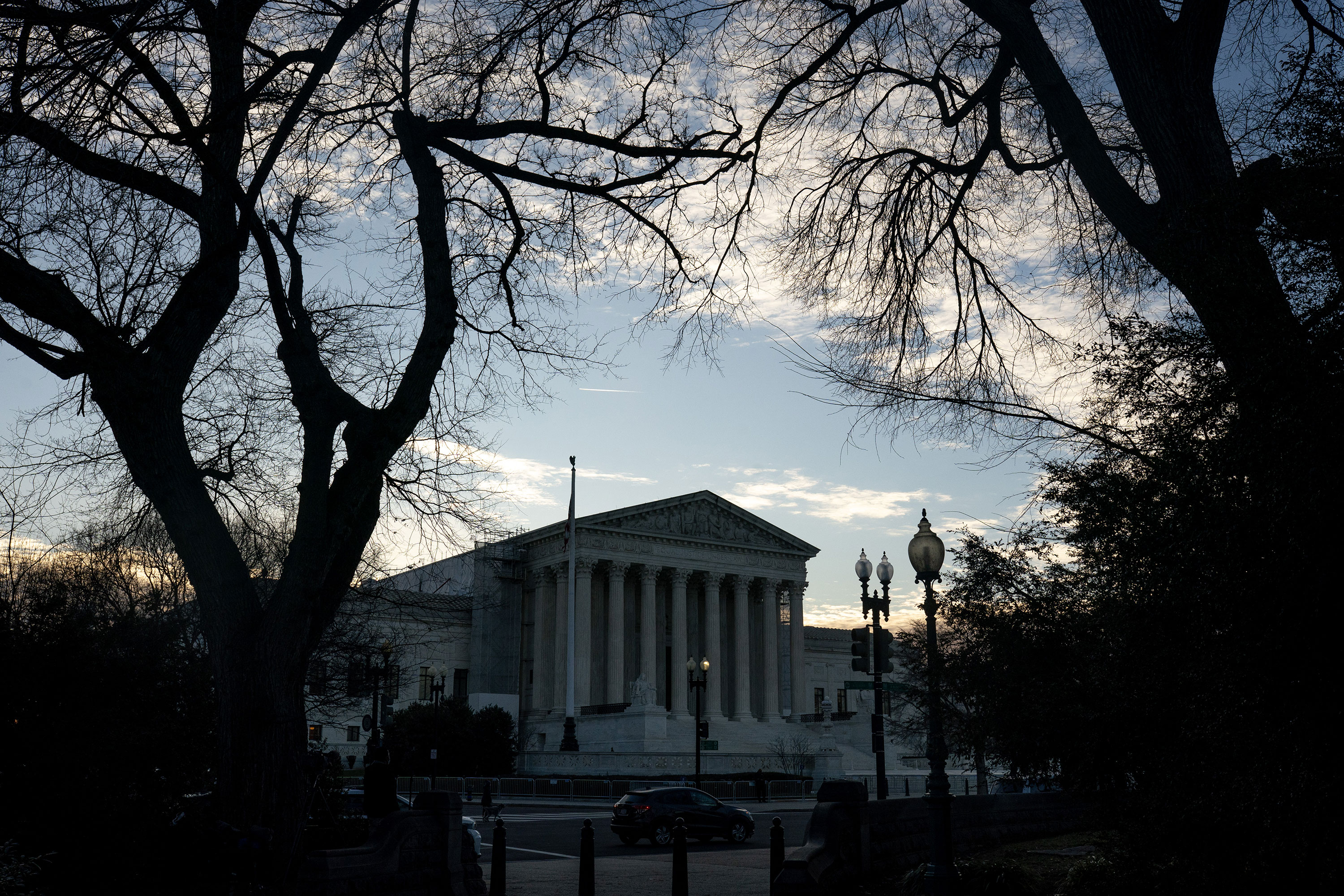 The sun rises over the Supreme Court in Washington, DC, on Thursday.