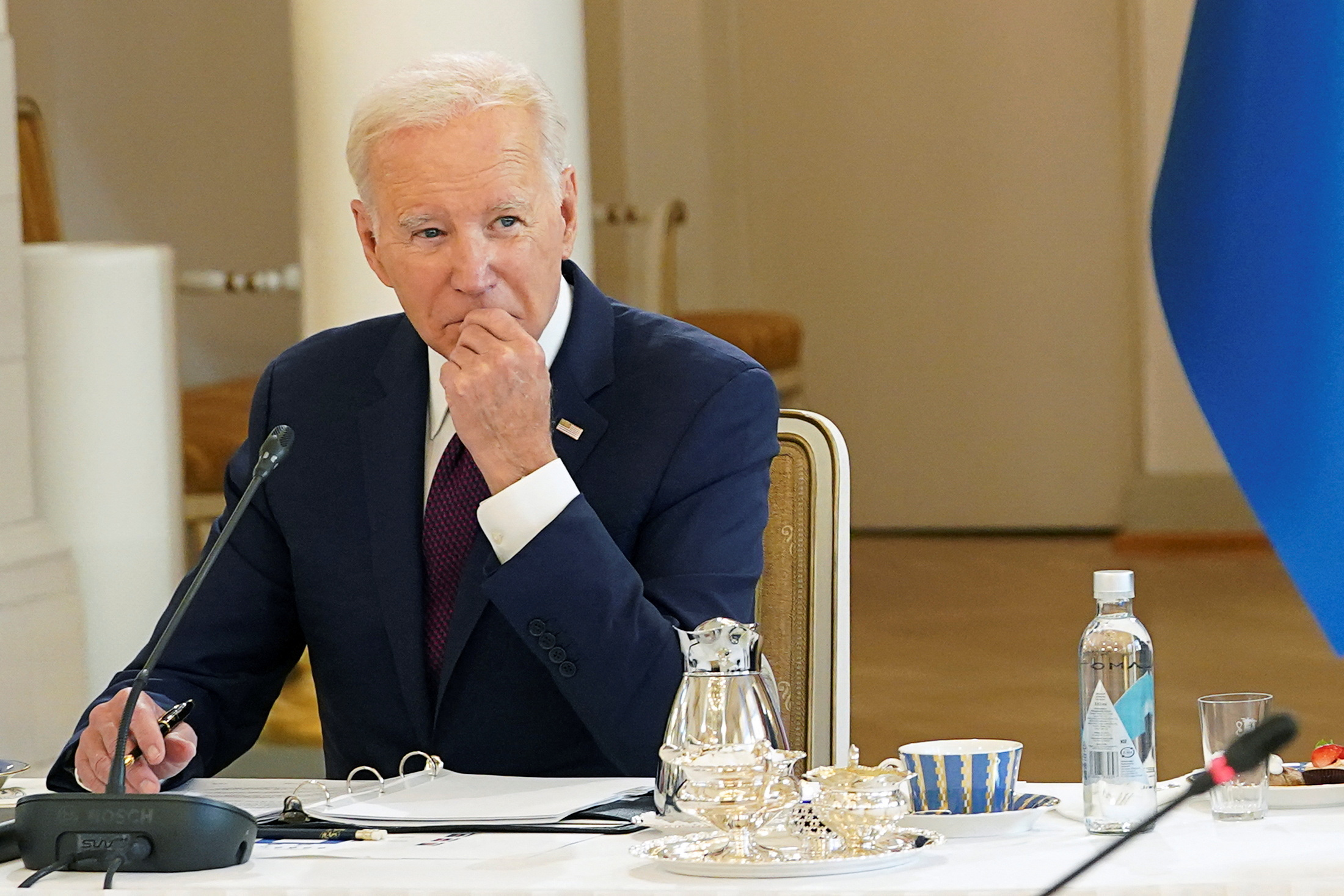 U.S. President Joe Biden attends a U.S.-Nordic Leaders meeting, in Helsinki, Finland, on July 13, 2023.