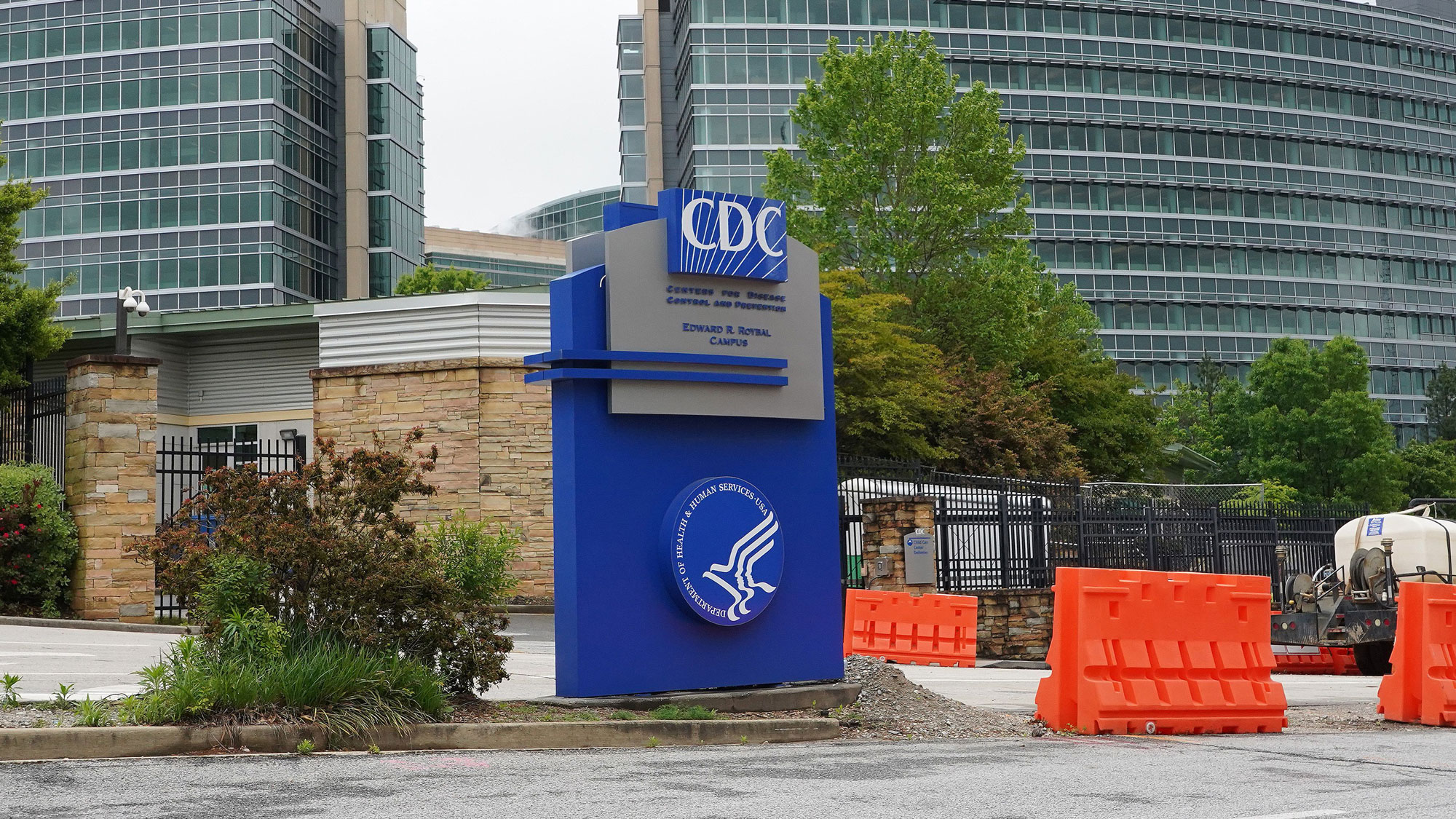 A general view of the Centers for Disease Control headquarters is seen in Atlanta on April 23, 2020.