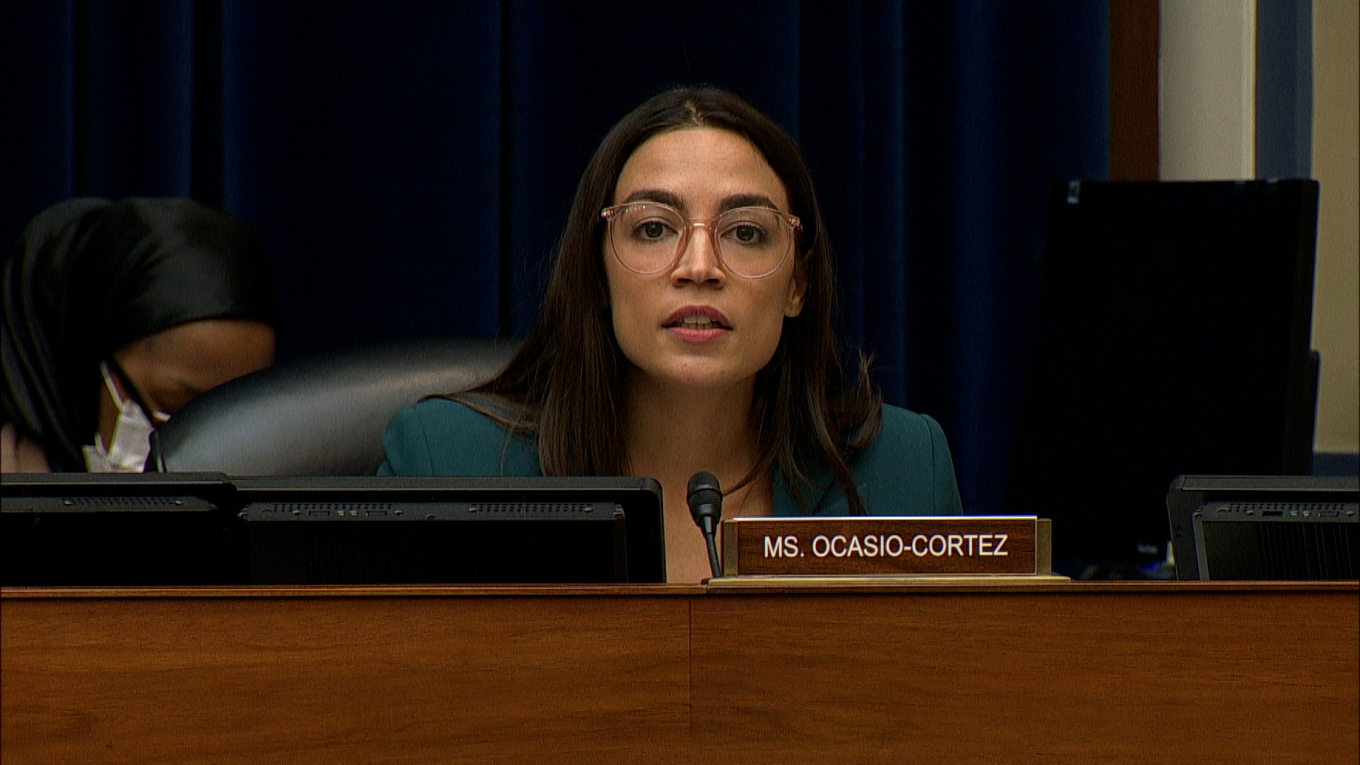 Rep. Alexandria Ocasio-Cortez speaks on Capitol Hill, Thursday, October 28. 