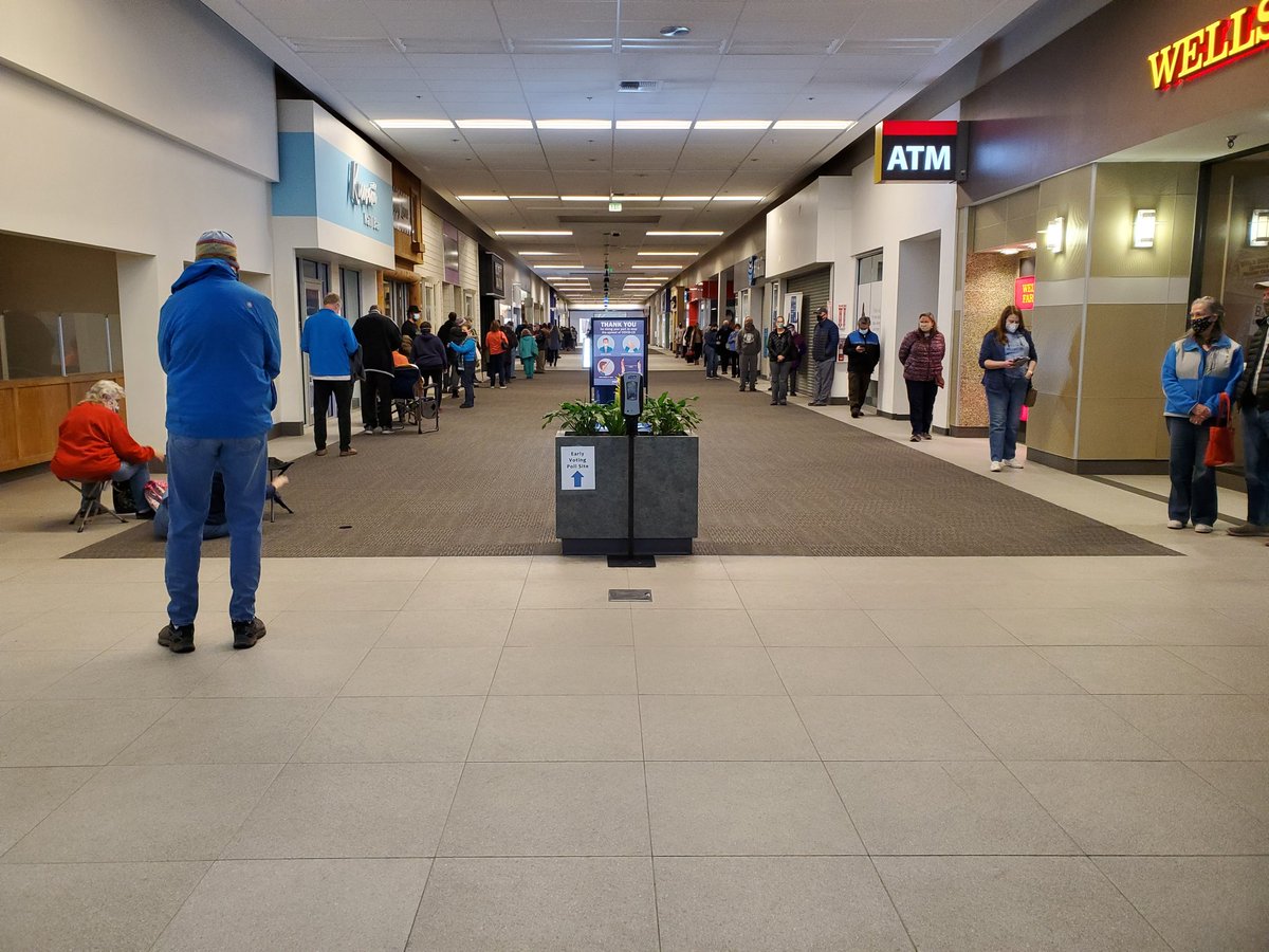 Early voting at the Midtown Mall in Anchorage, Alaska.