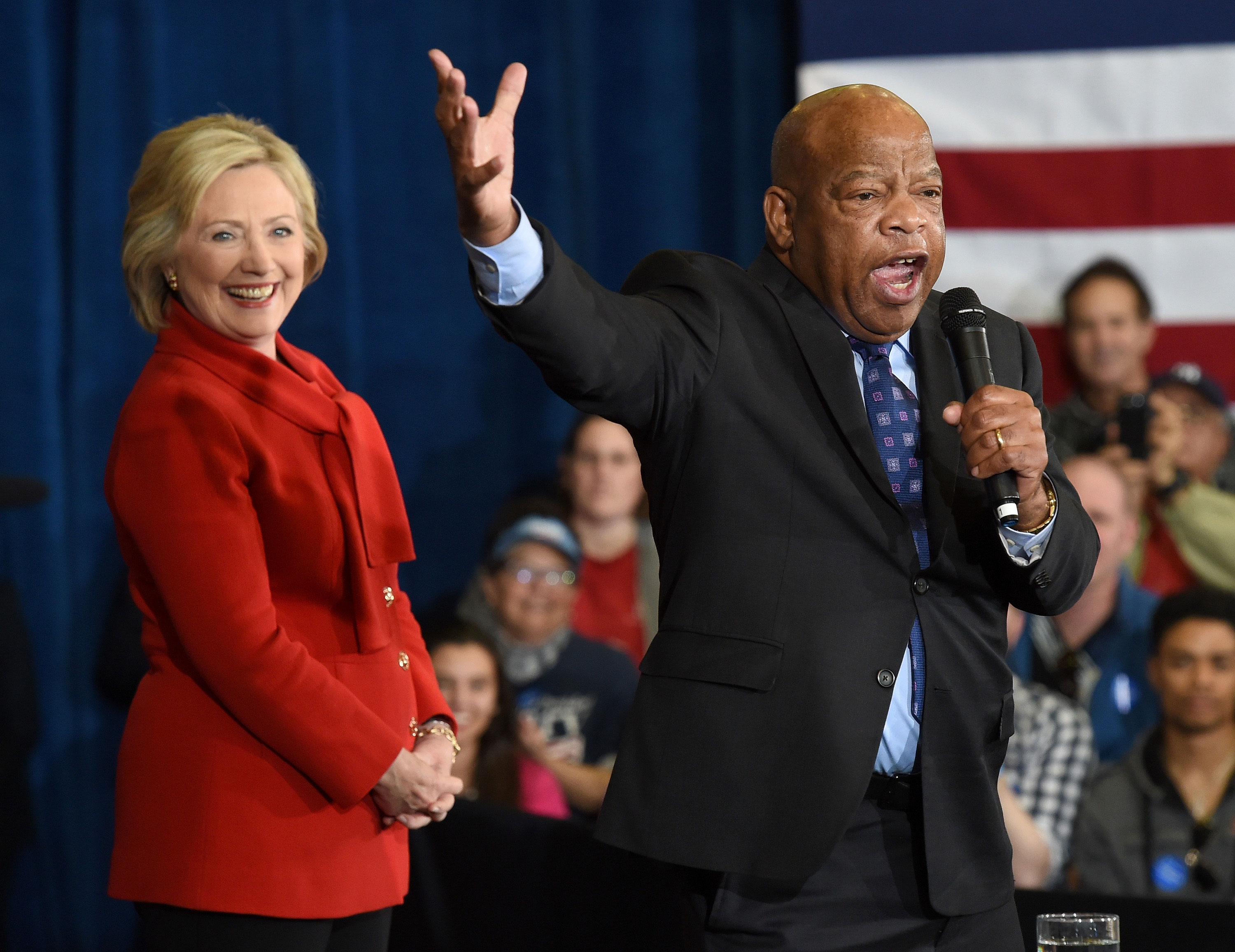 Rep. John Lewis campaigns for Hillary Clinton in Las Vegas in 2016.