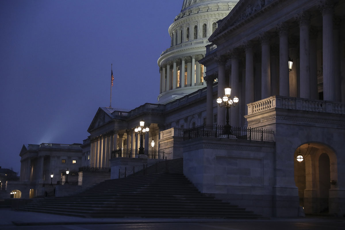 The US Capitol at dawn in Washington, D.C. on December 21.