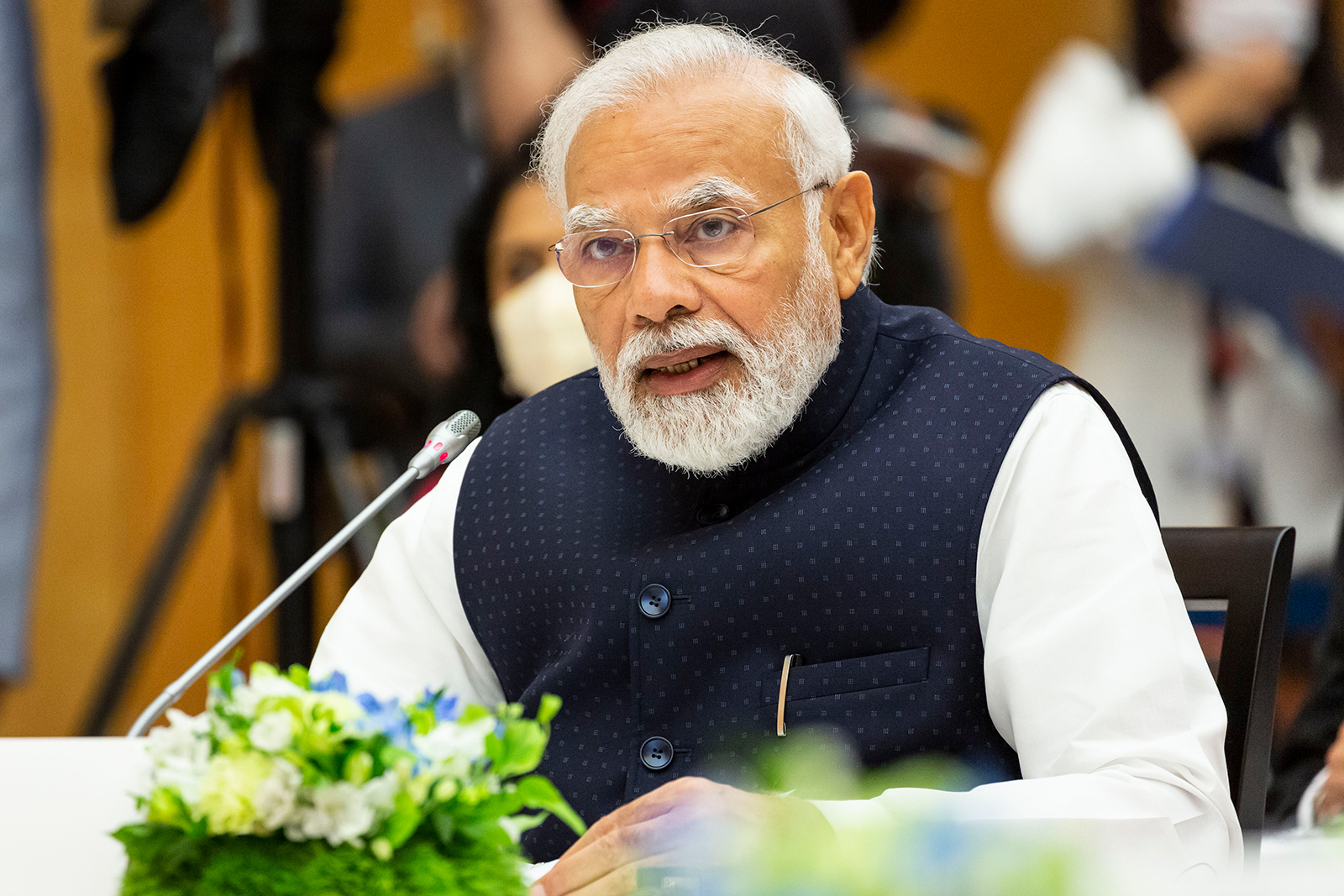 Narendra Modi attends the Quad Leaders’ summit in Tokyo on May 24, 2022.