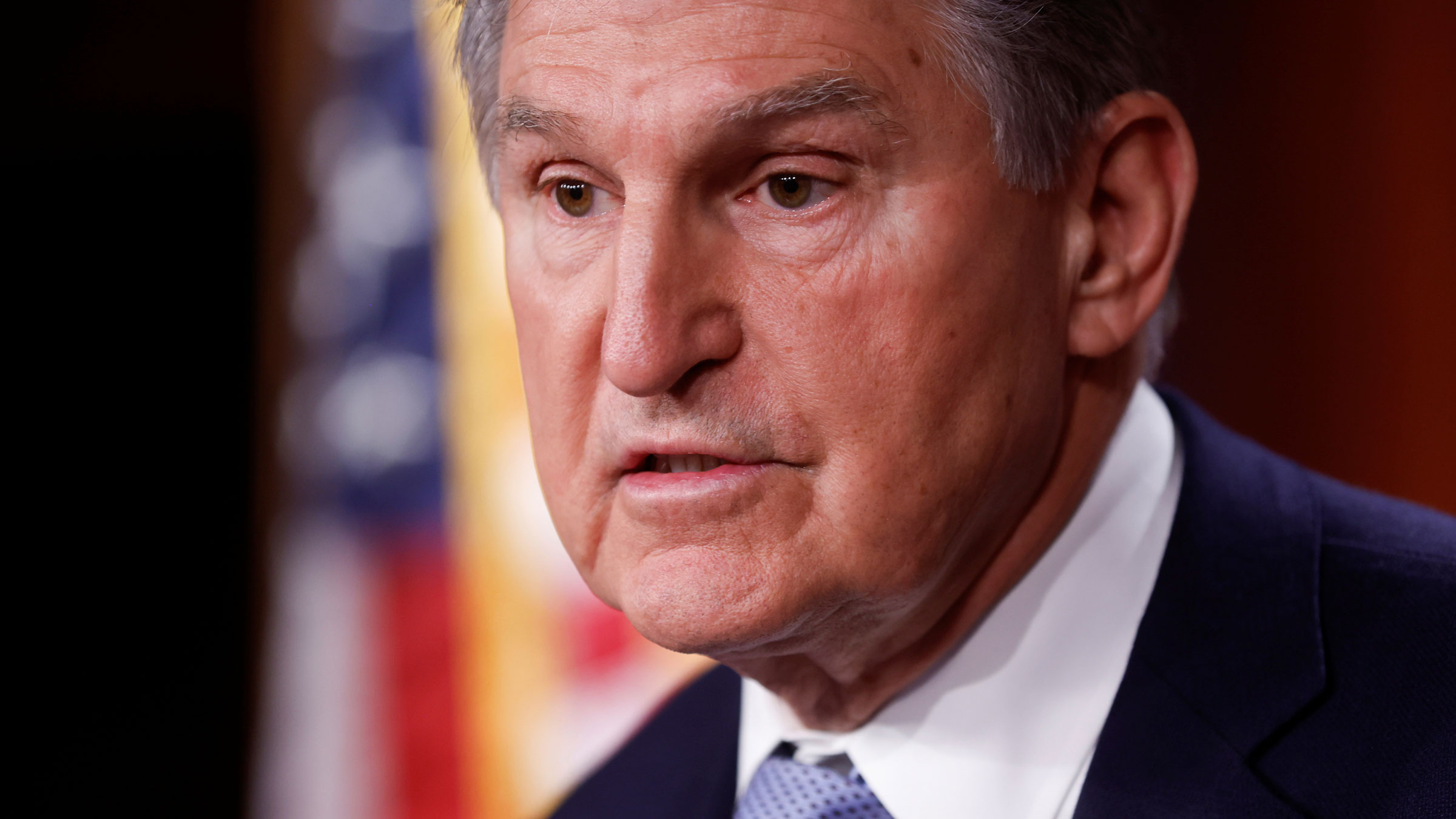 US Sen. Joe Manchin speaks on Capitol Hill in March.