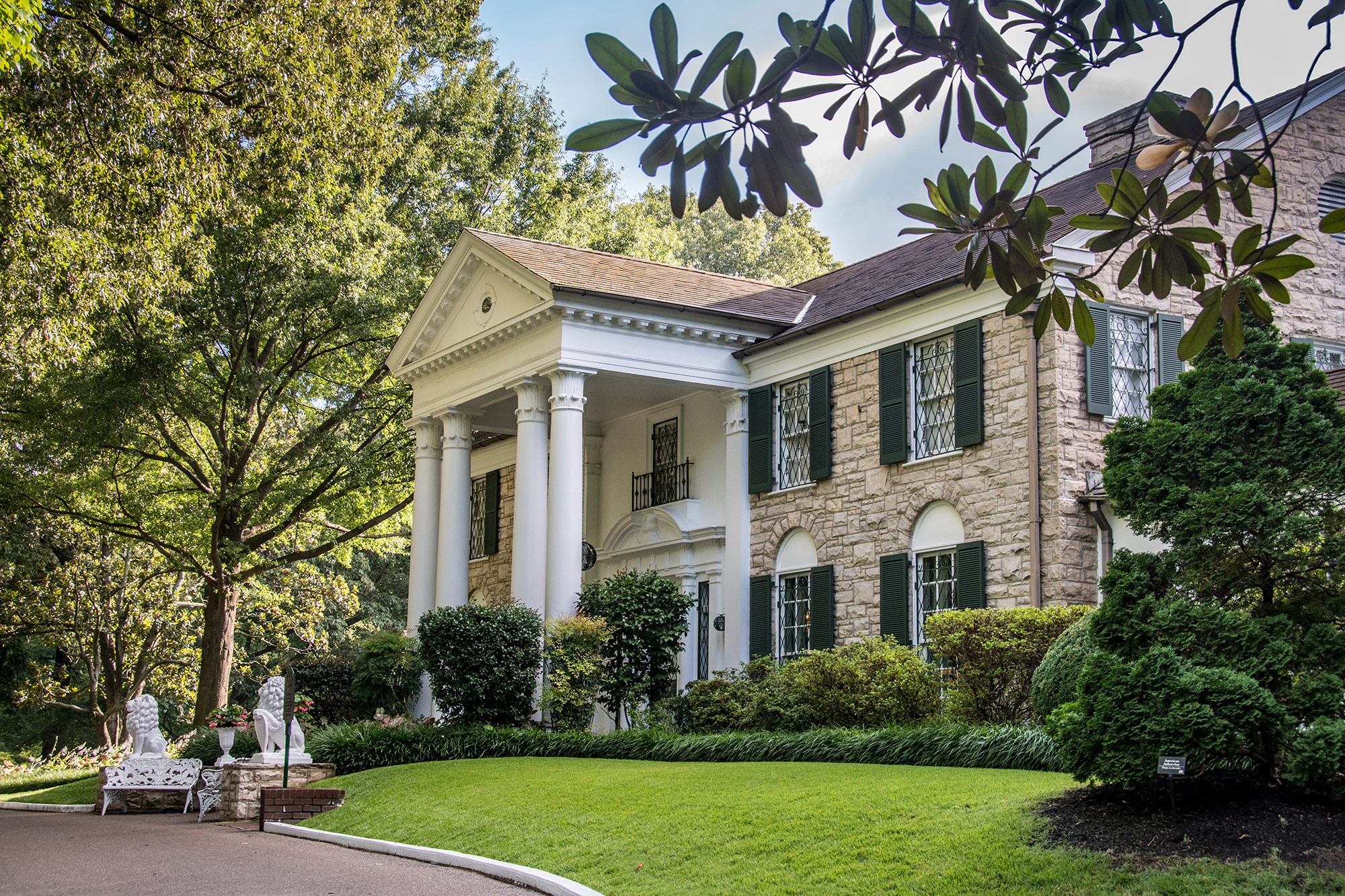Graceland mansion in Memphis, Tennessee.