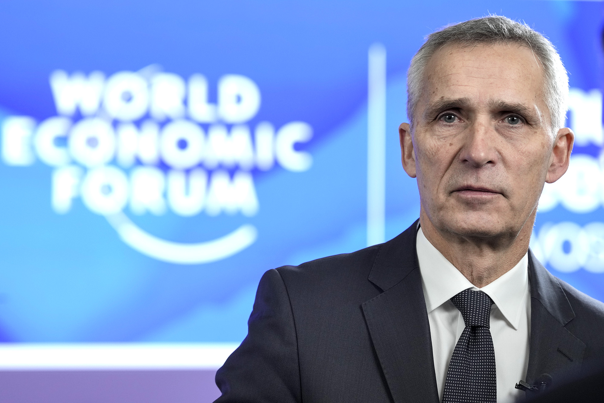 Secretary General of NATO Jens Stoltenberg is pictured at the World Economic Forum in Davos, Switzerland, on January 18.