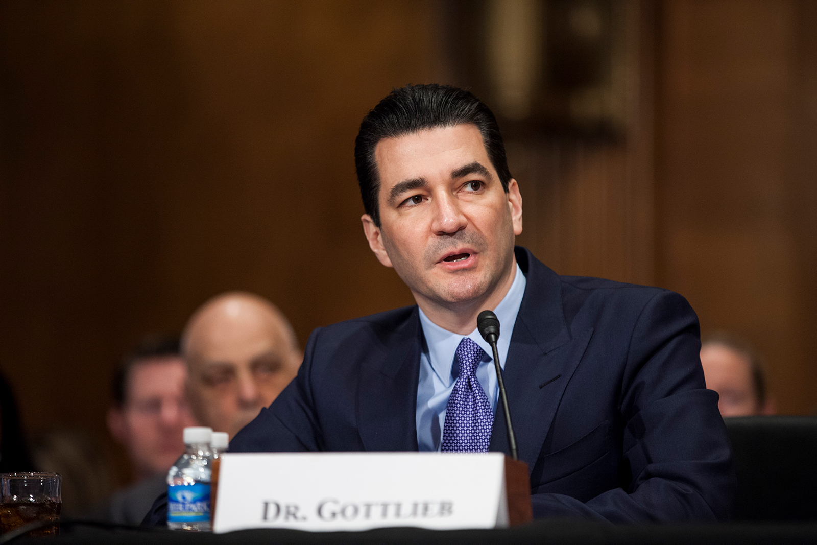 Dr. Scott Gottlieb, then FDA Commissioner-designate, testifies during a Senate Health, Education, Labor and Pensions Committee hearing on Capitol Hill in Washington, DC, on April 5, 2017.
