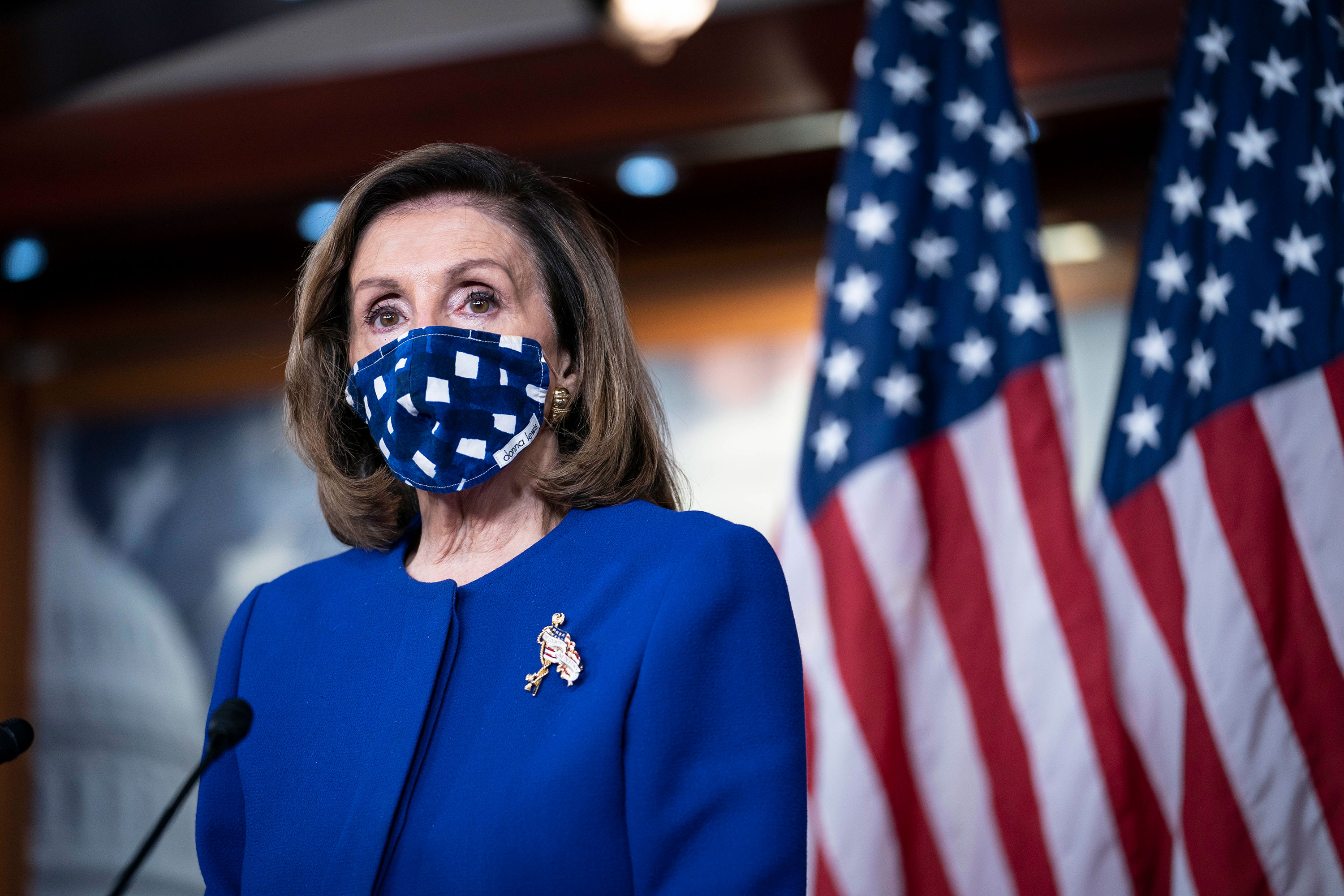Speaker of the House Nancy Pelosi speaks during a news conference at the Capitol on October 22 in Washington, DC.