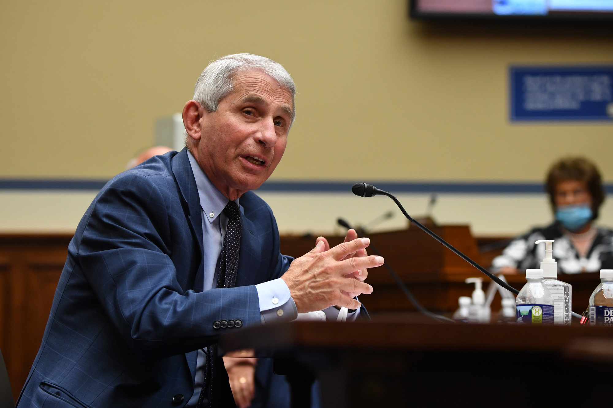 Dr. Anthony Fauci, director of the National Institute for Allergy and Infectious Diseases, testifies before a House Subcommittee on the Coronavirus Crisis hearing on July 31 in Washington, DC. 