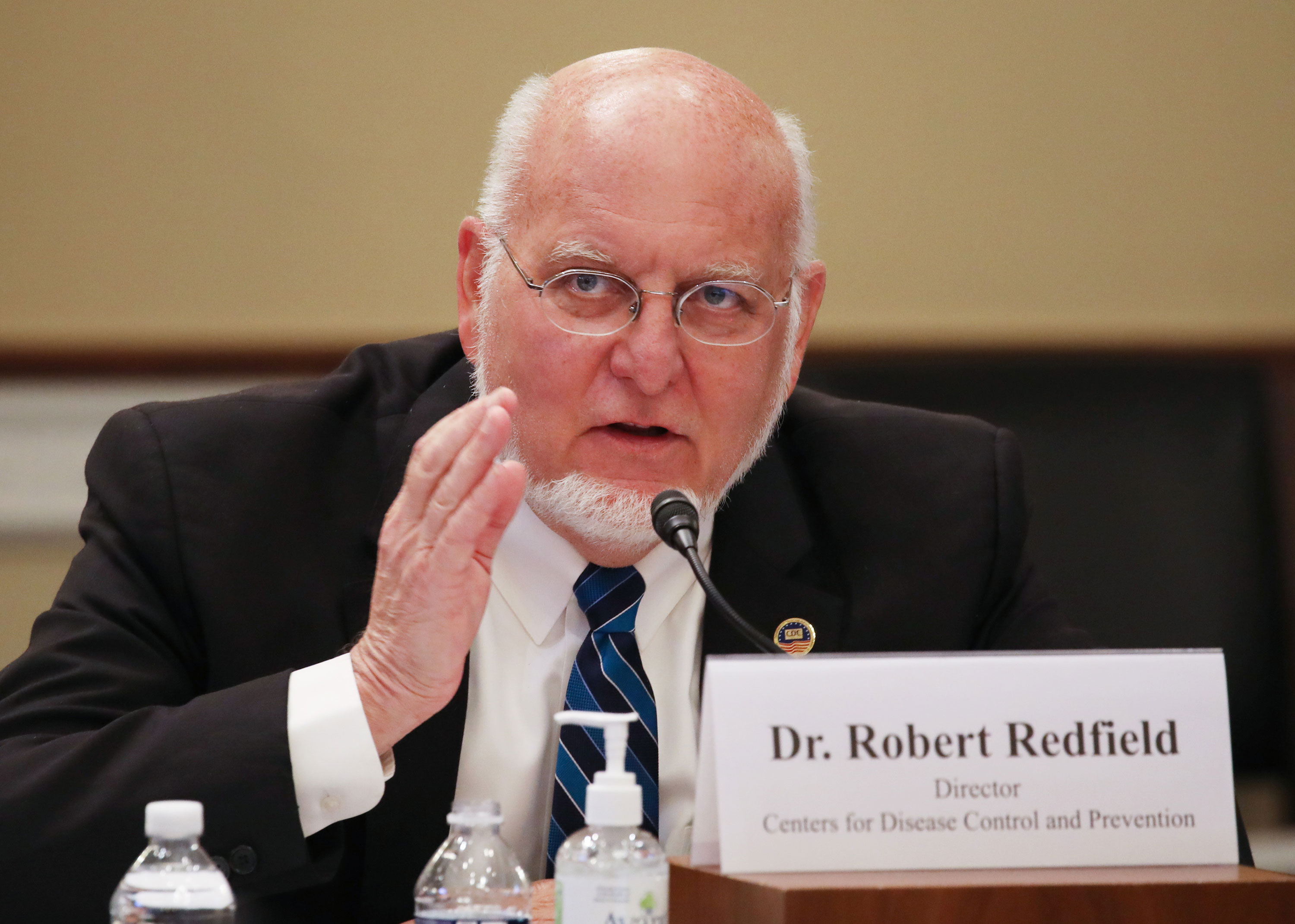 Director of the Centers for Disease Control and Prevention Robert Redfield testifies before the Labor, Health and Human Services, Education and Related Agencies Subcommittee hearing on "COVID-19 Response on Capitol Hill in Washington on June 4.