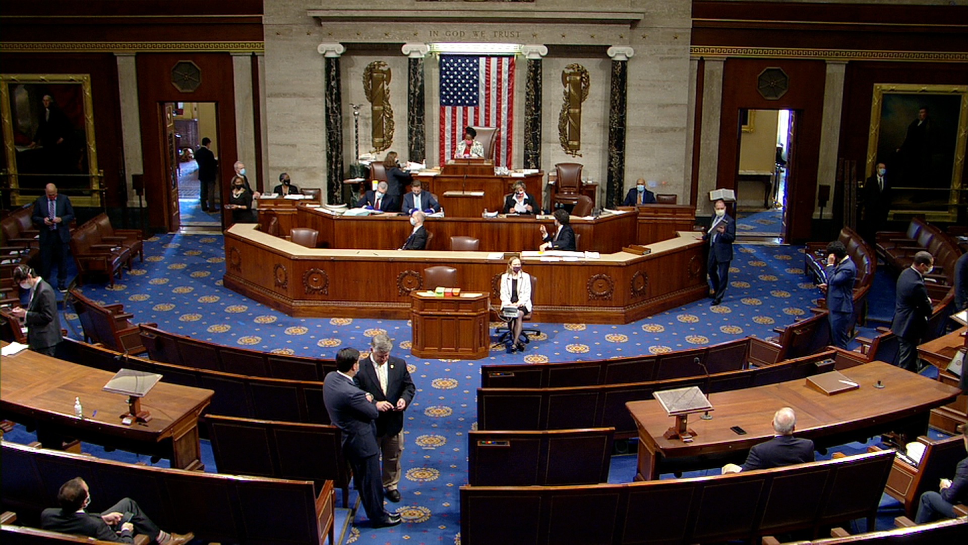 The House of Representatives meet on the House floor for a vote on May 28 in Washington.