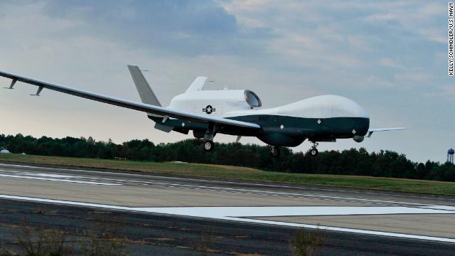 A US official previously identified to CNN the model of the drone as a MQ-4C Triton.