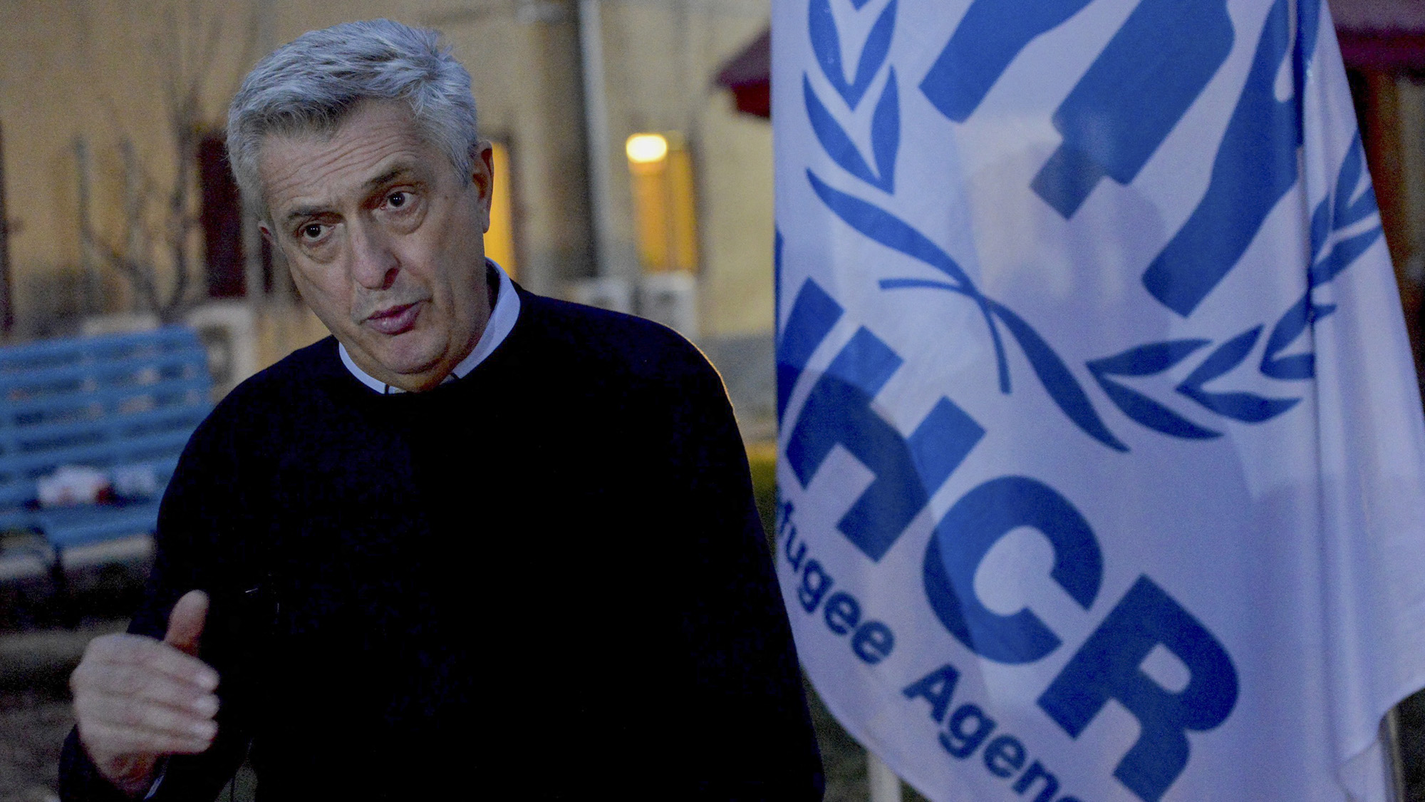 UN High Commissioner for Refugees Filippo Grandi is seen during a recent interview on March 15.