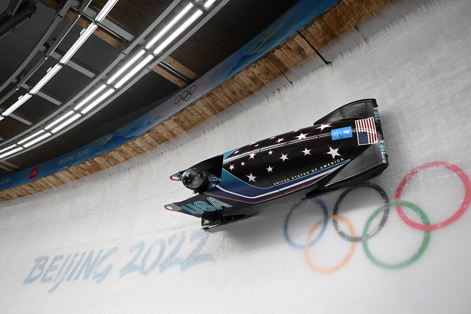 American bobsledder Elana Meyers Taylor competes in the monobob on Sunday.