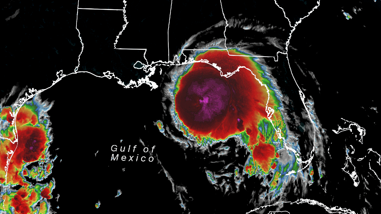 A 24-hour satellite loop shows just how little the storm has moved. 