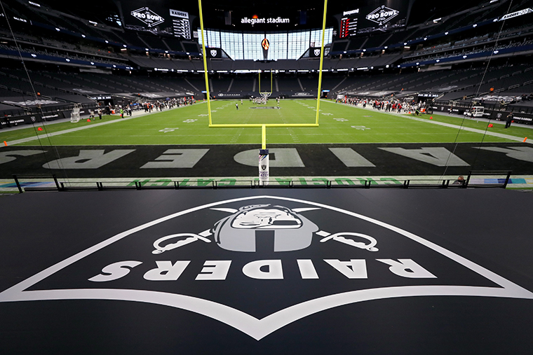 A general view during a game at Allegiant Stadium on October 25, 2020 in Las Vegas, Nevada. 