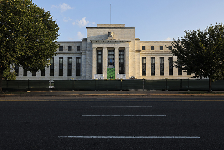 The Marriner S. Eccles Federal Reserve Board Building is seen on September 19 in Washington, DC. 