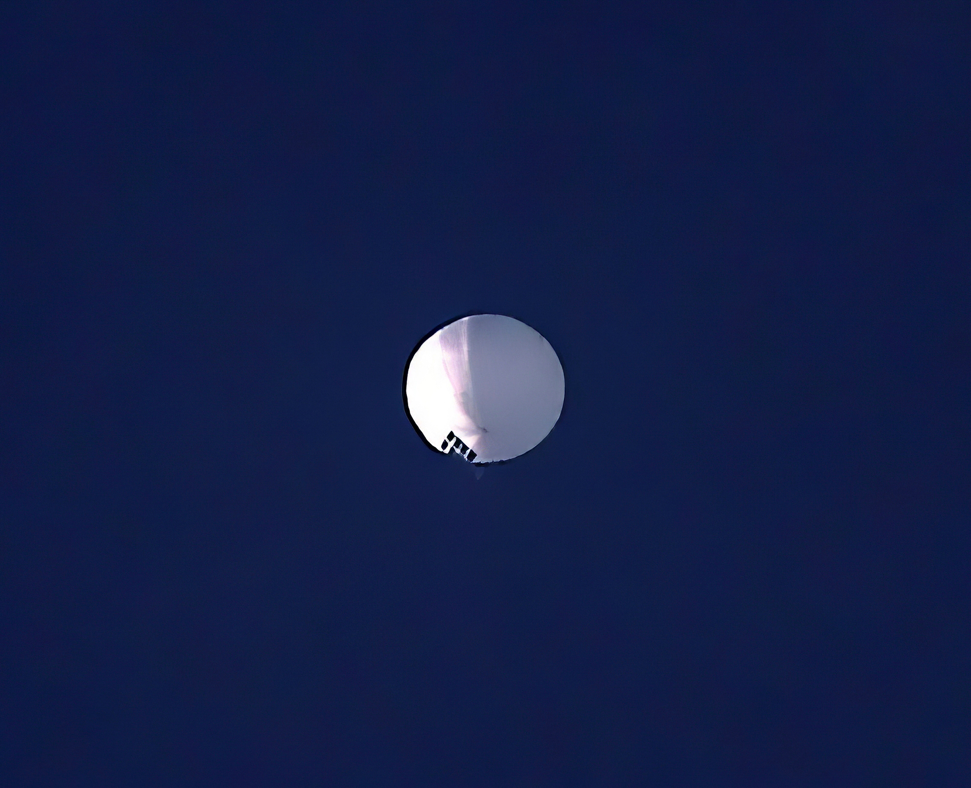 A high altitude balloon floats over Billings, Montana, on Wednesday, February 1. 
