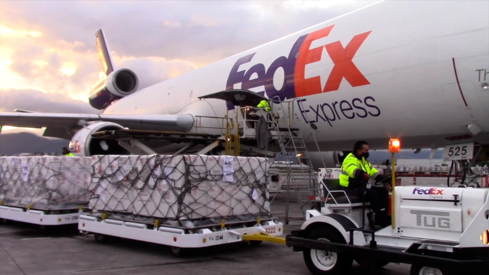 A shipment of Johnson & Johnson vaccines are delivered at Toluca International Airport in Toluca, Mexico, on June 15.