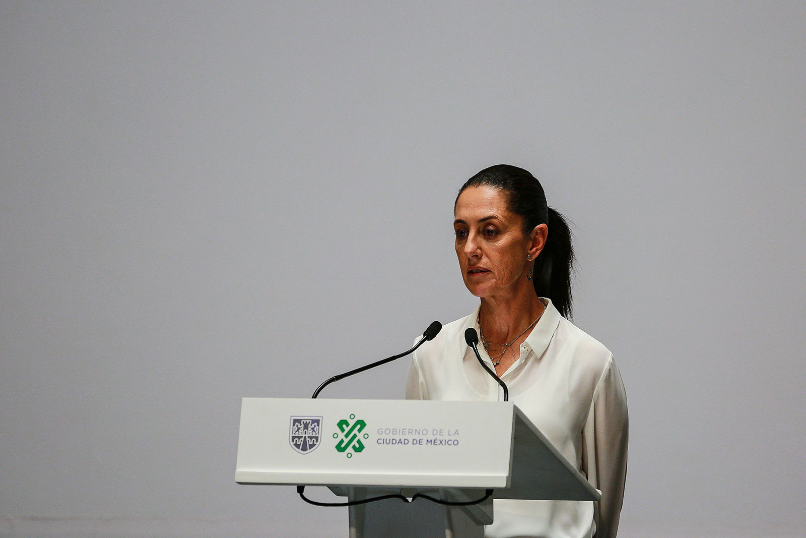Mexico City Mayor Claudia Sheinbaum speaks during a press conference in March.