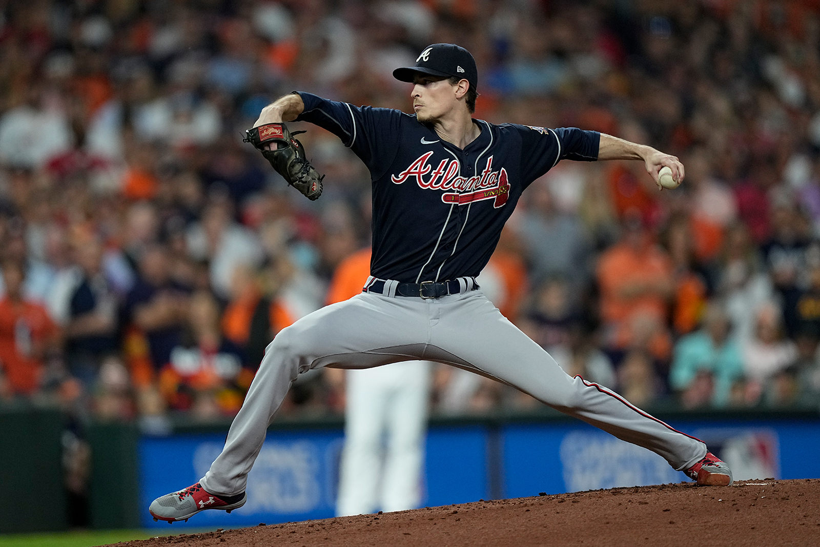 Atlanta Braves starting pitcher Max Fried throws during the first inning in Game 2.