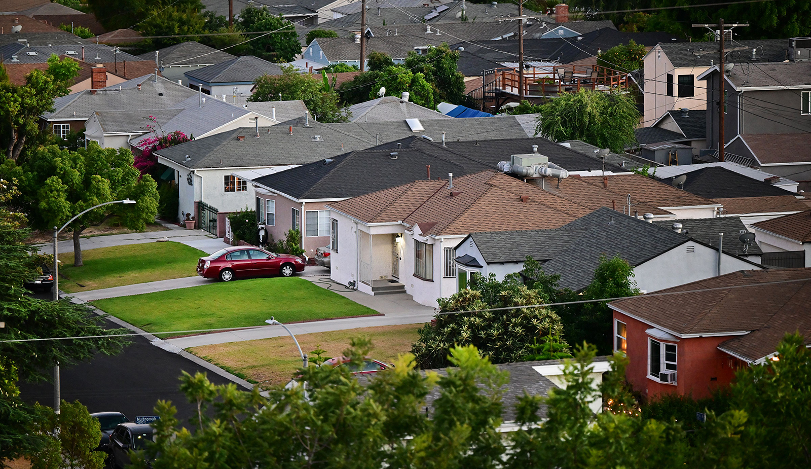 Homes in a Los Angeles, California neighborhood on July 5.