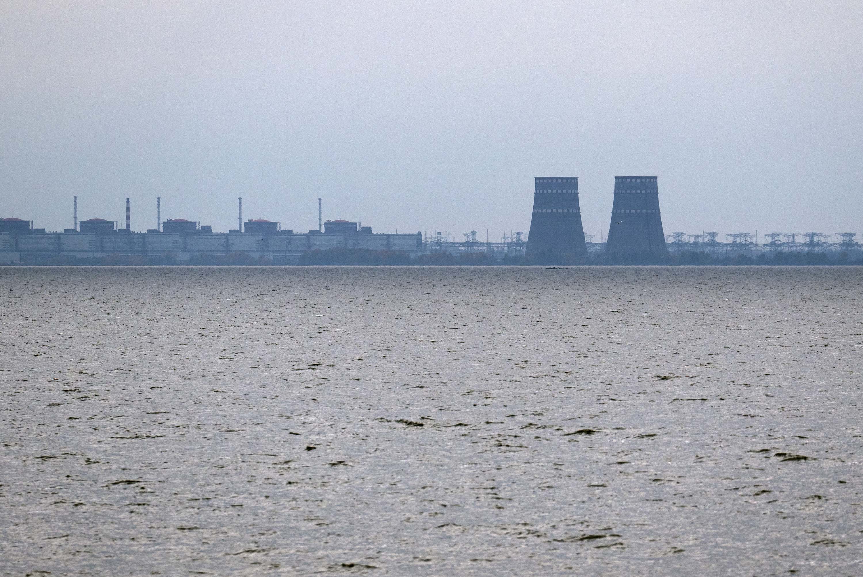 The Zaporizhzhia nuclear power plant is pictured on October 29, 2022. 
