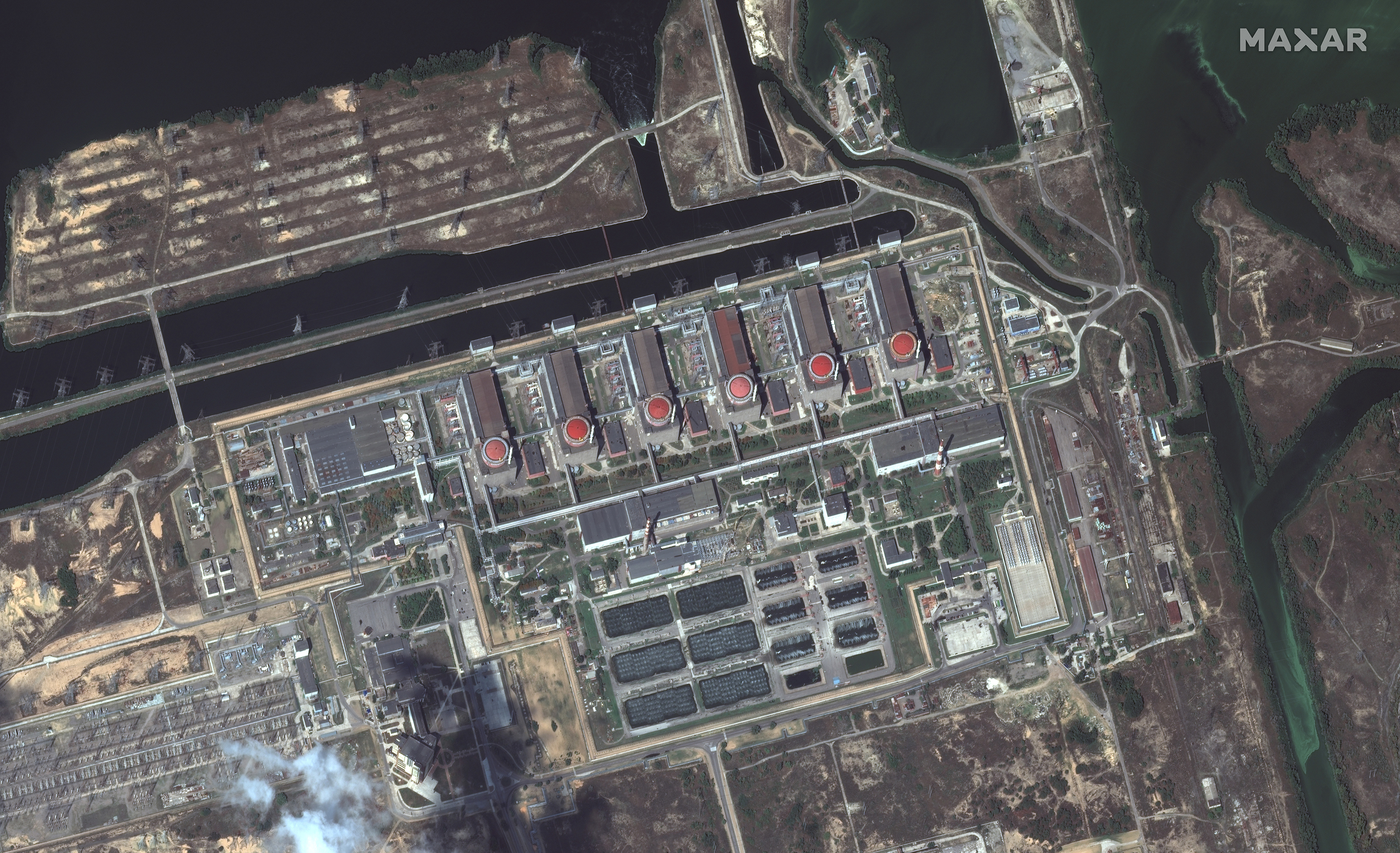 Overview of Zaporizhzhia nuclear power plant on August 19.
